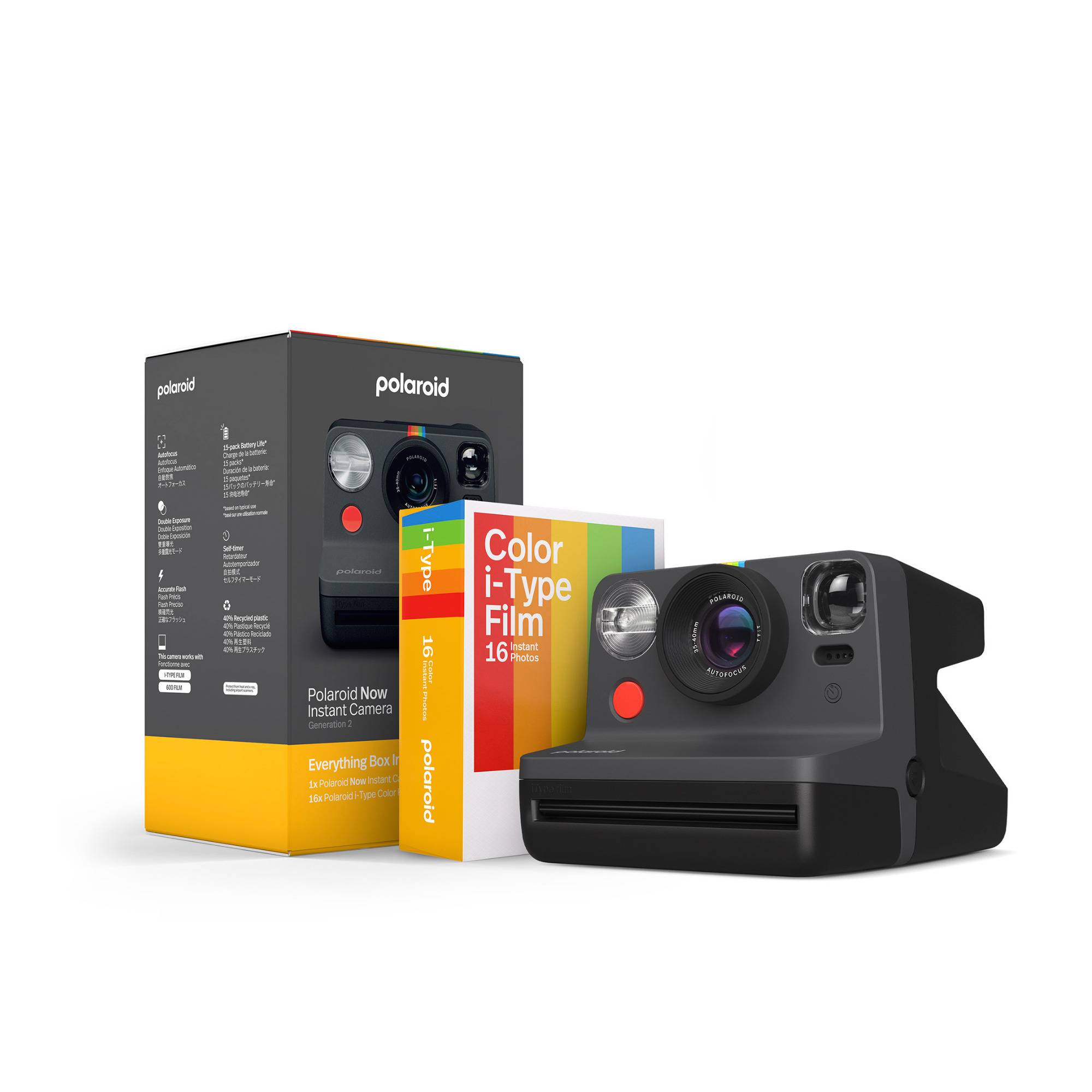 Polaroid NOW Instant Camera Everything Box Generation 2 (Black)