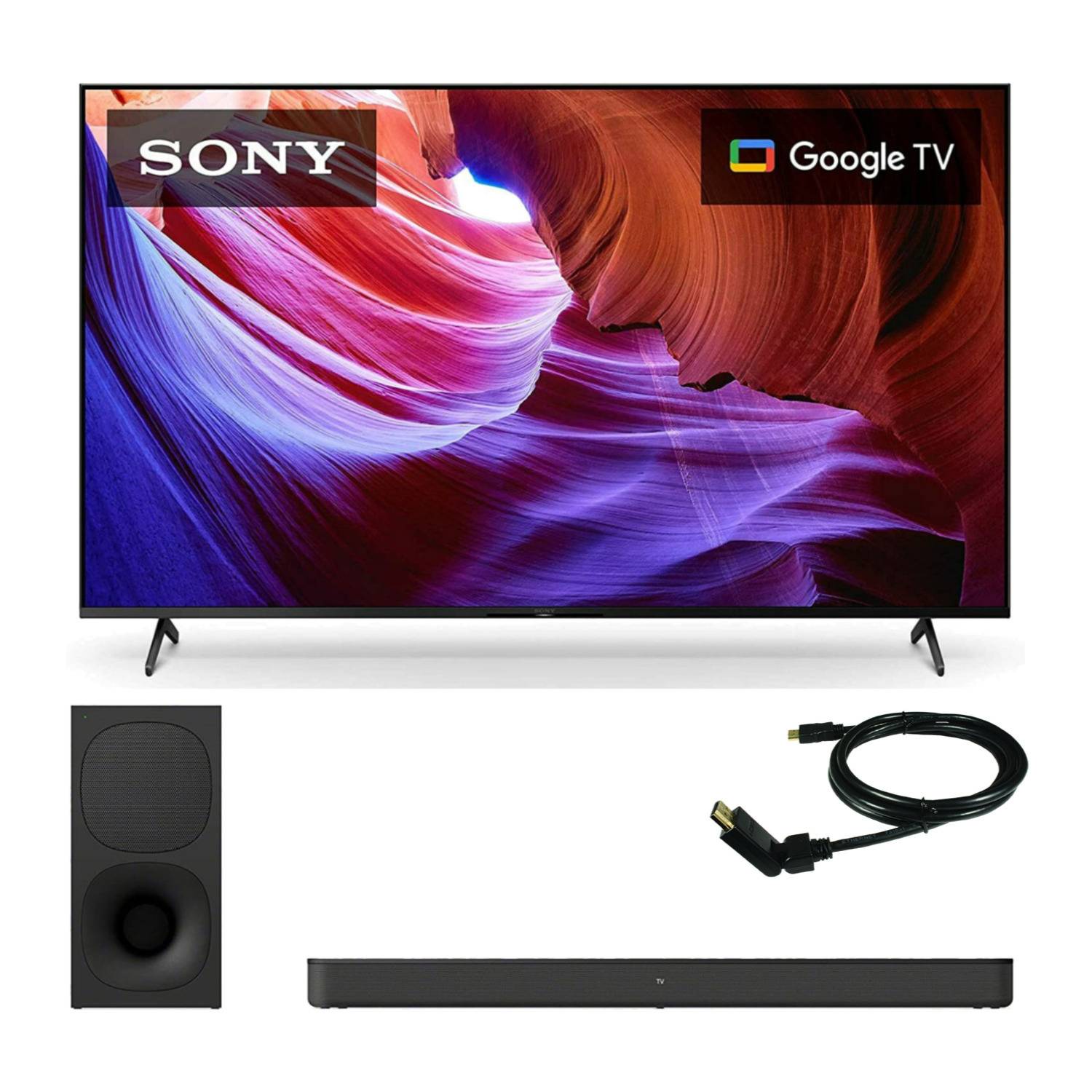 Sony KD55X85 55-Inch 4K Ultra HD TV with Sony HT-S400 Soundbar and Cable