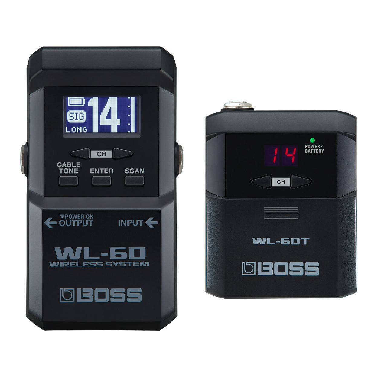 BOSS WL-60 Large LCD Plug-and-Play Simplicity Compact Durable 25-Hour Runtime Guitar Wireless System