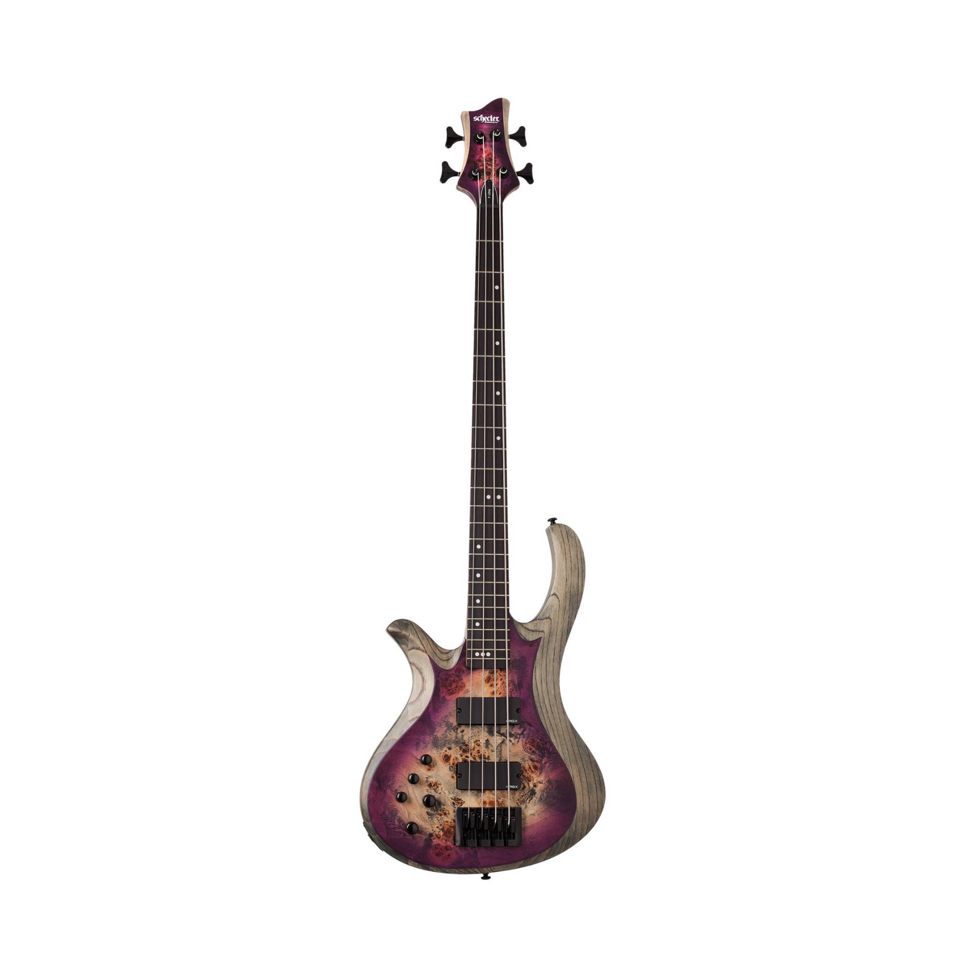 Schecter Riot-4 Bass 4-String Left-Hand Guitar (Aurora Burst)