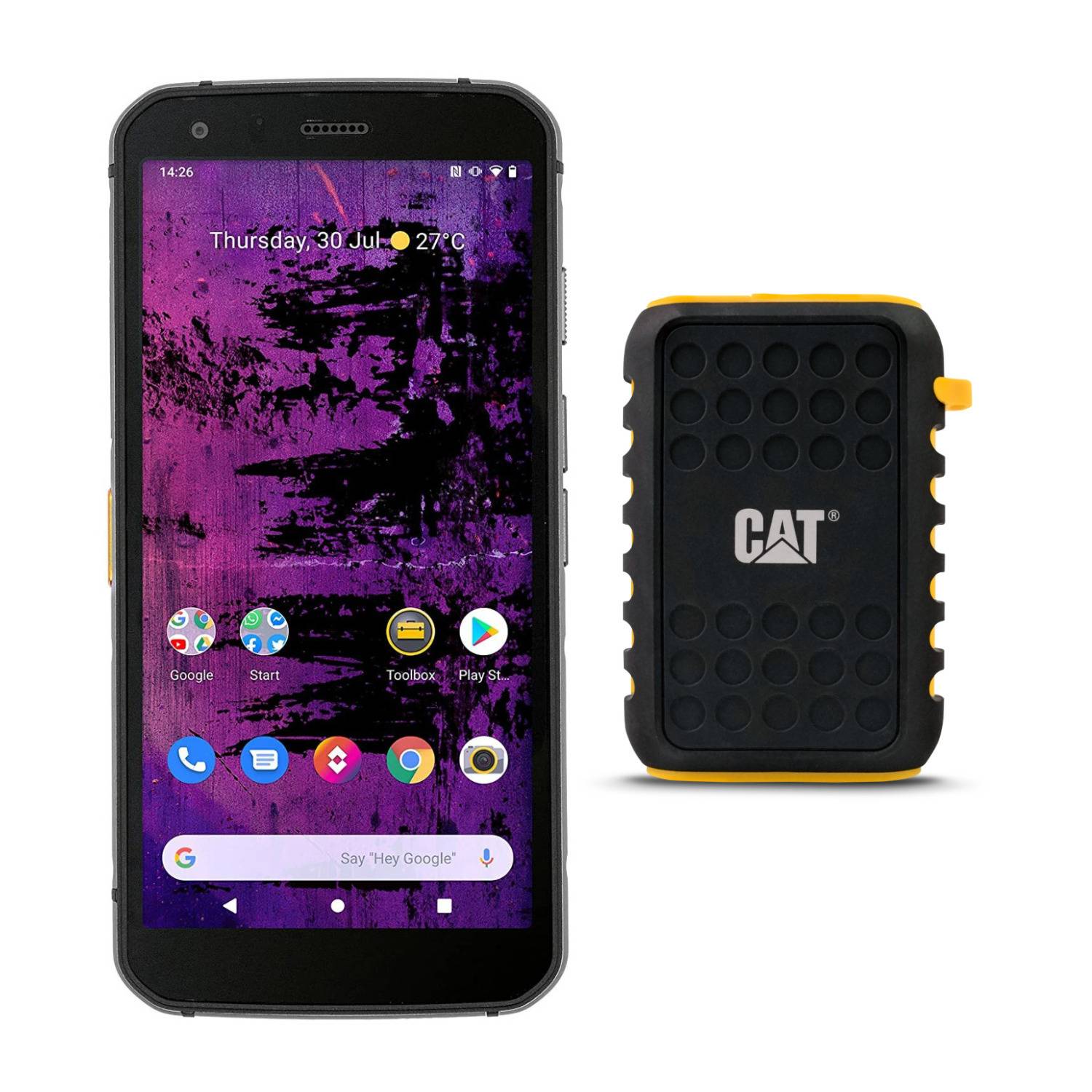 CAT Phones S62 Pro Rugged Smartphone (Black, Unlocked) with CAT Active Urban Wireless (10000mAh)
