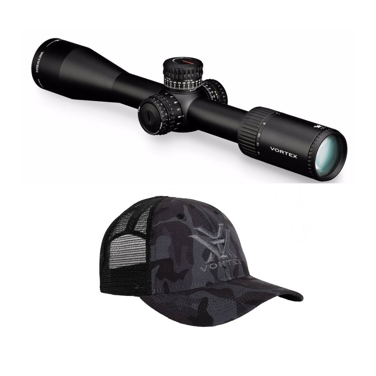 Vortex Viper PST Gen II 5-25x50 Riflescope (EBR-4 MOA Reticle) and Vortex Hat