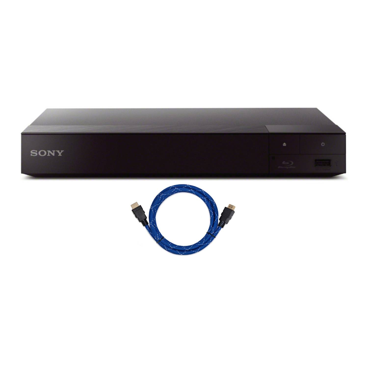 Sony 4K Upscaling 3D Streaming Blu-Ray Disc Player (Black) with Knox Gear Nylon-Braided HDMI Cable