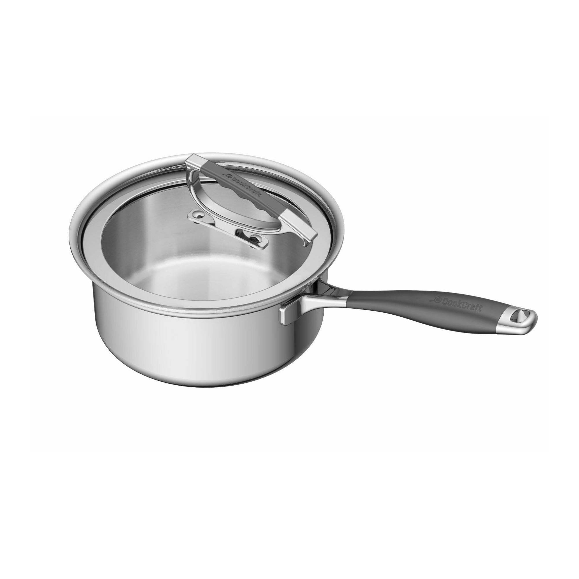 CookCraft Sauce Pan with Glass Latch Lid