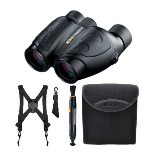 Nikon Travelite 8x25 Porro Prism Binoculars with Binocular Harness and Cleaning System