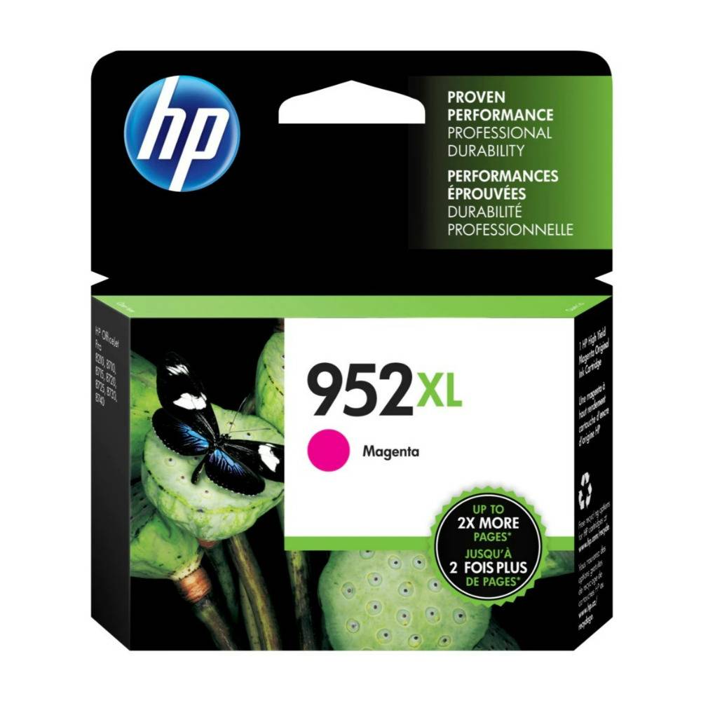 HP 952XL Magenta Original High Yield Affordable Pigment-Based Ink Cartridge (1450 Pages)