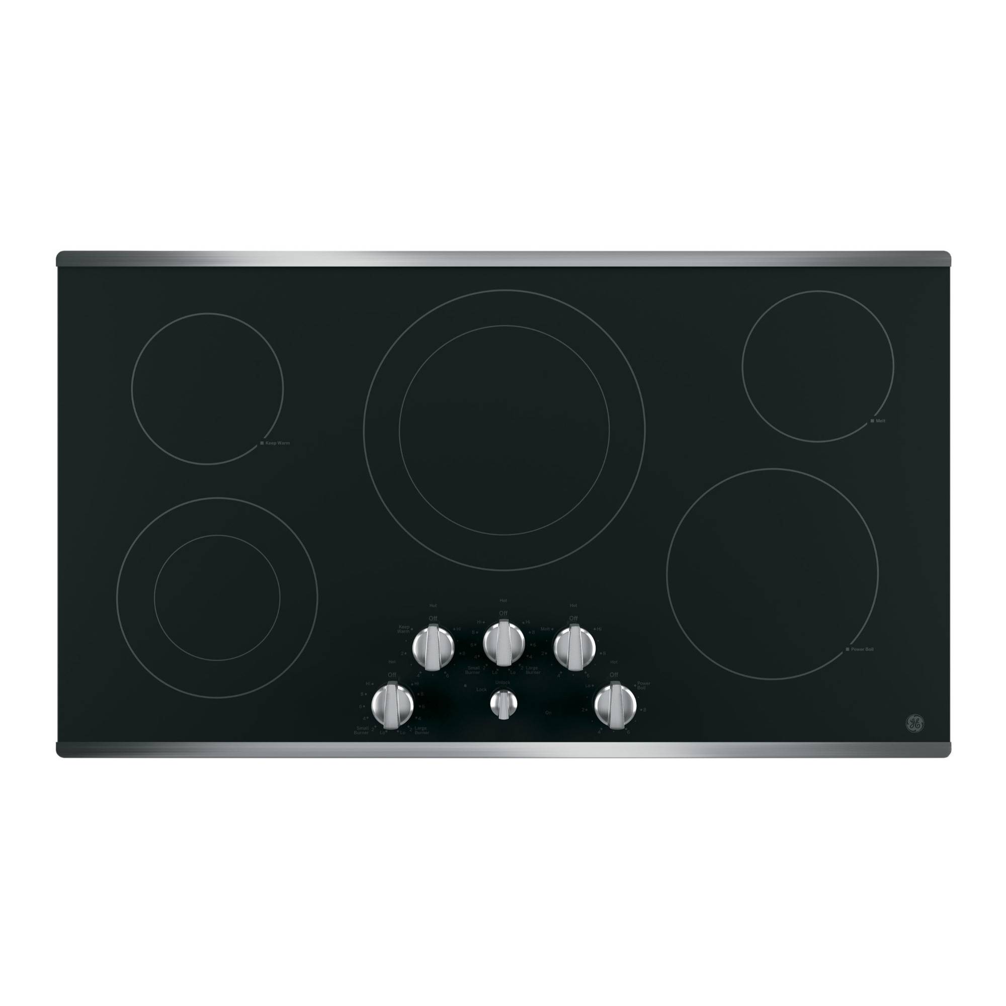 GE® 36" Built-In Knob Control Electric Cooktop (Stainless Steel)