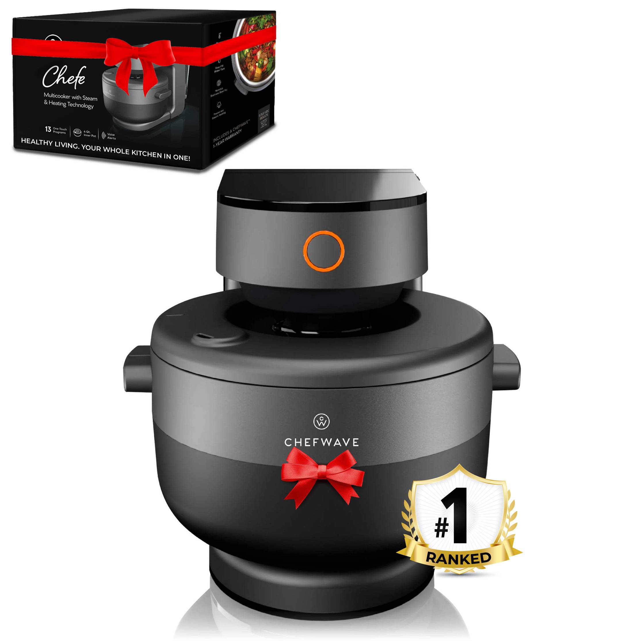 ChefWave Chefe 4Qt.13-in-1 Multicooker with 360 Induction Heating & Voice Alerts