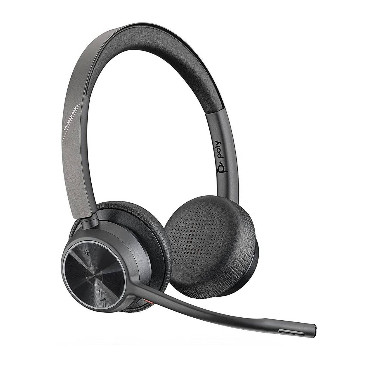 Plantronics Poly Voyager 24-Hour Talk Time and Memory Foam Ear Cushions 4320 UC Wireless Headset