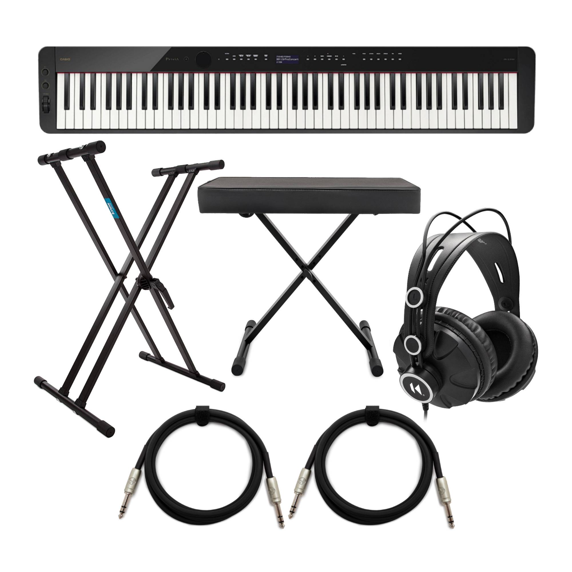 Casio PX-S3100 88-Key Digital Piano (Black) Bundle