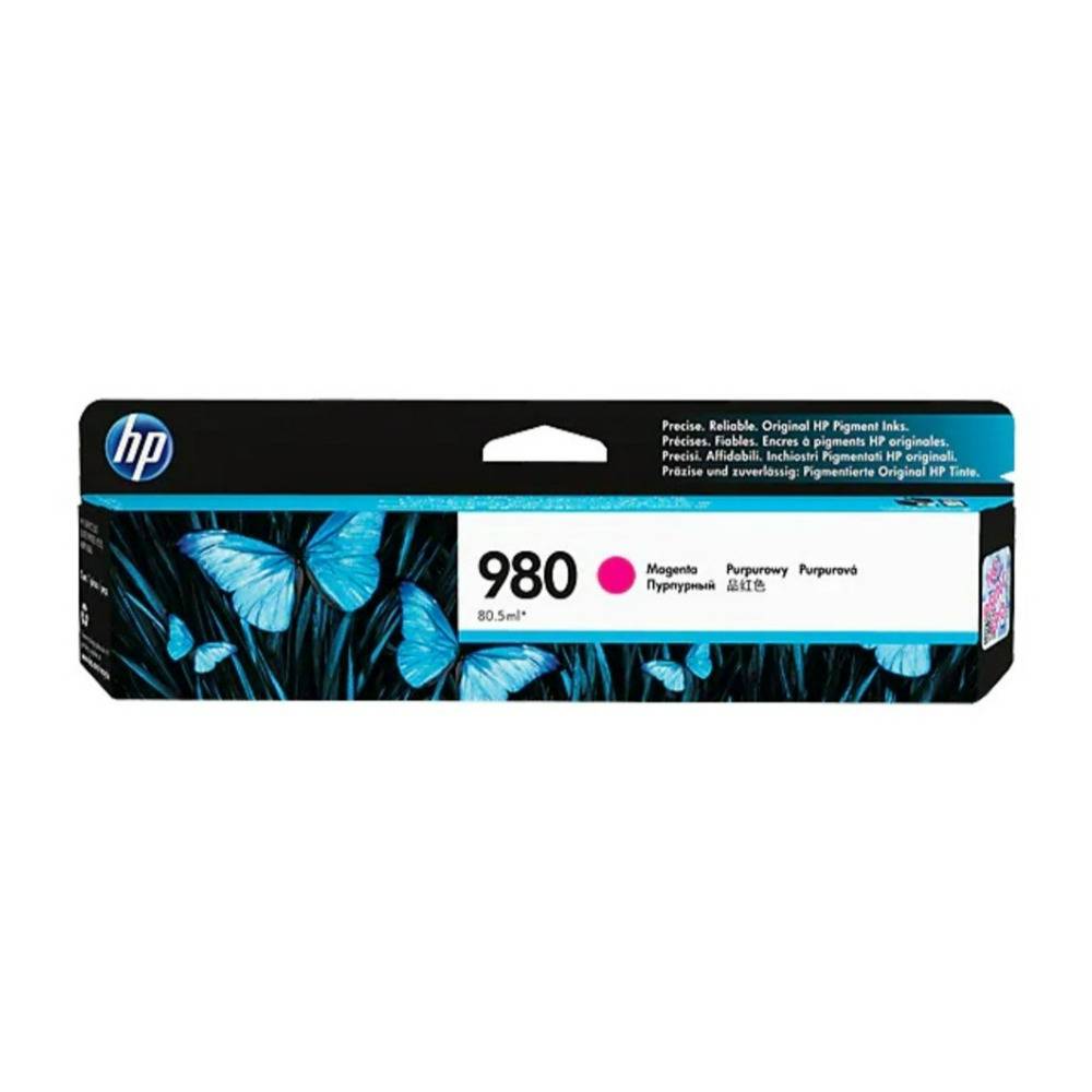 HP 980 Magenta Fade-Resistant, Odorless, Pigment-based Original Inkjet Ink Cartridge (6600 Pages)