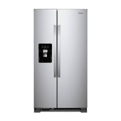 Whirlpool 33-inch Wide Side-by-Side Refrigerator - 21 cu. ft. (Monochromatic Stainless Steel)