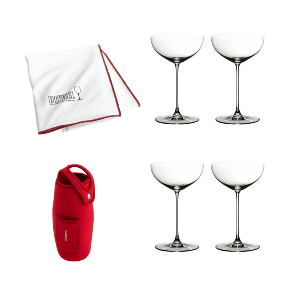 Riedel Veritas Moscato/Coupe/Martini Glass (4-Pack) Bundle