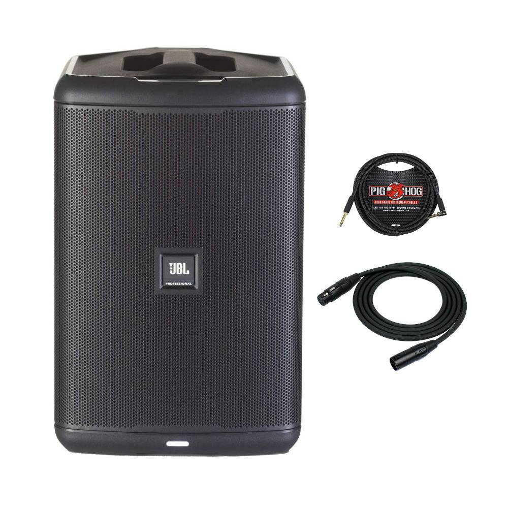 JBL EON One Compact Rechargeable Bluetooth Portable PA System with XLR Cable and Guitar Cable