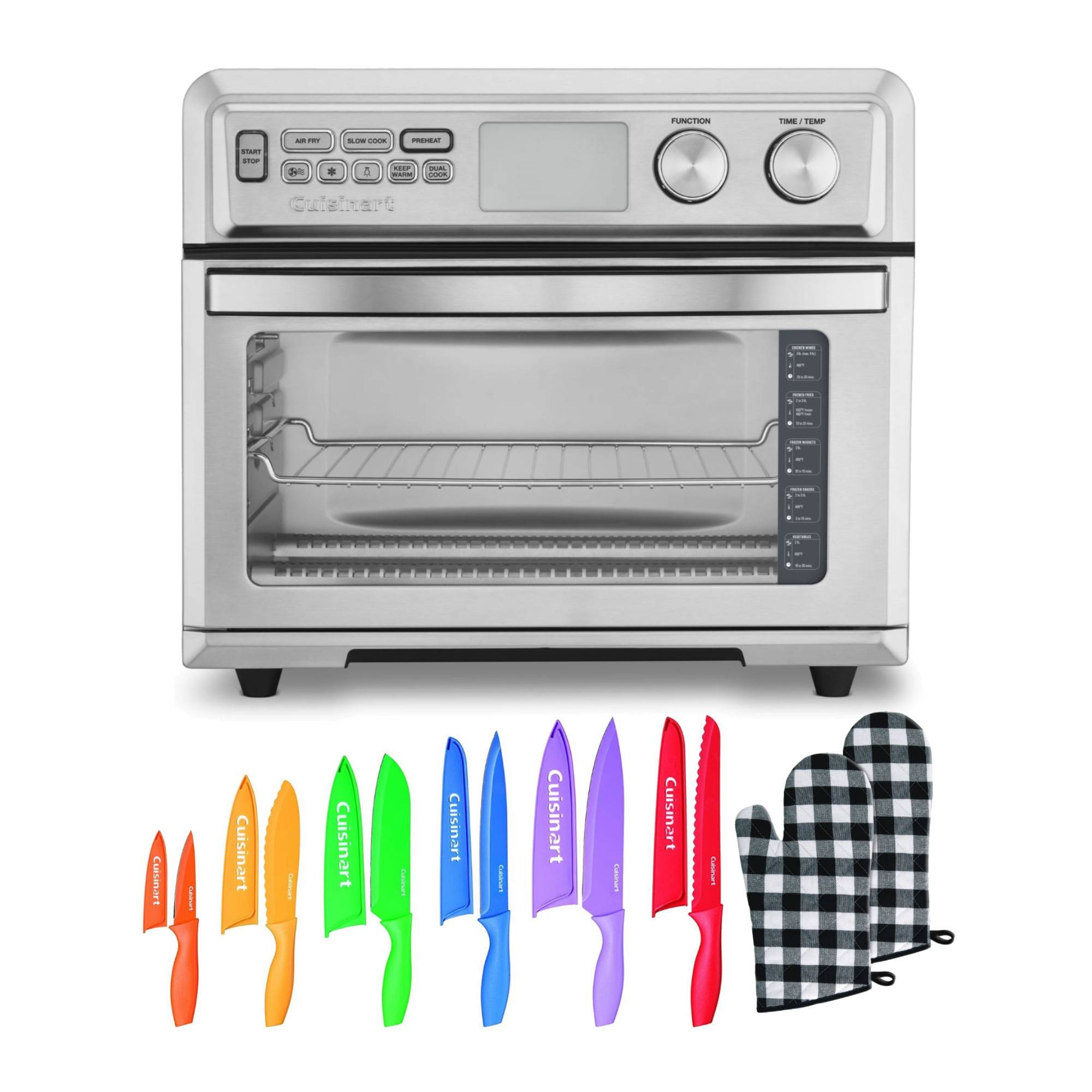 Cuisinart TOA-95 Large Digital Airfryer Toaster Oven with 12 Piece Knife Set and Oven Mitt