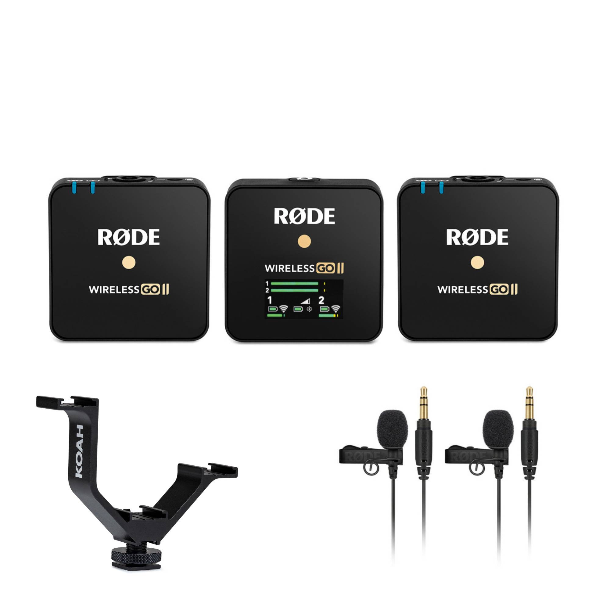 Rode Microphones Wireless GO II Dual Channel Microphone System with Professional Wearable Mic (Pair)