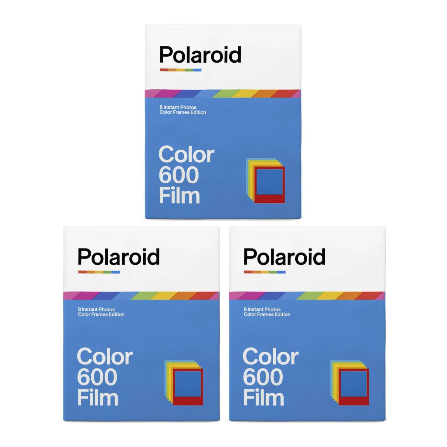 Polaroid Color Film with Color Frames for 600 Cameras (3-Pack)