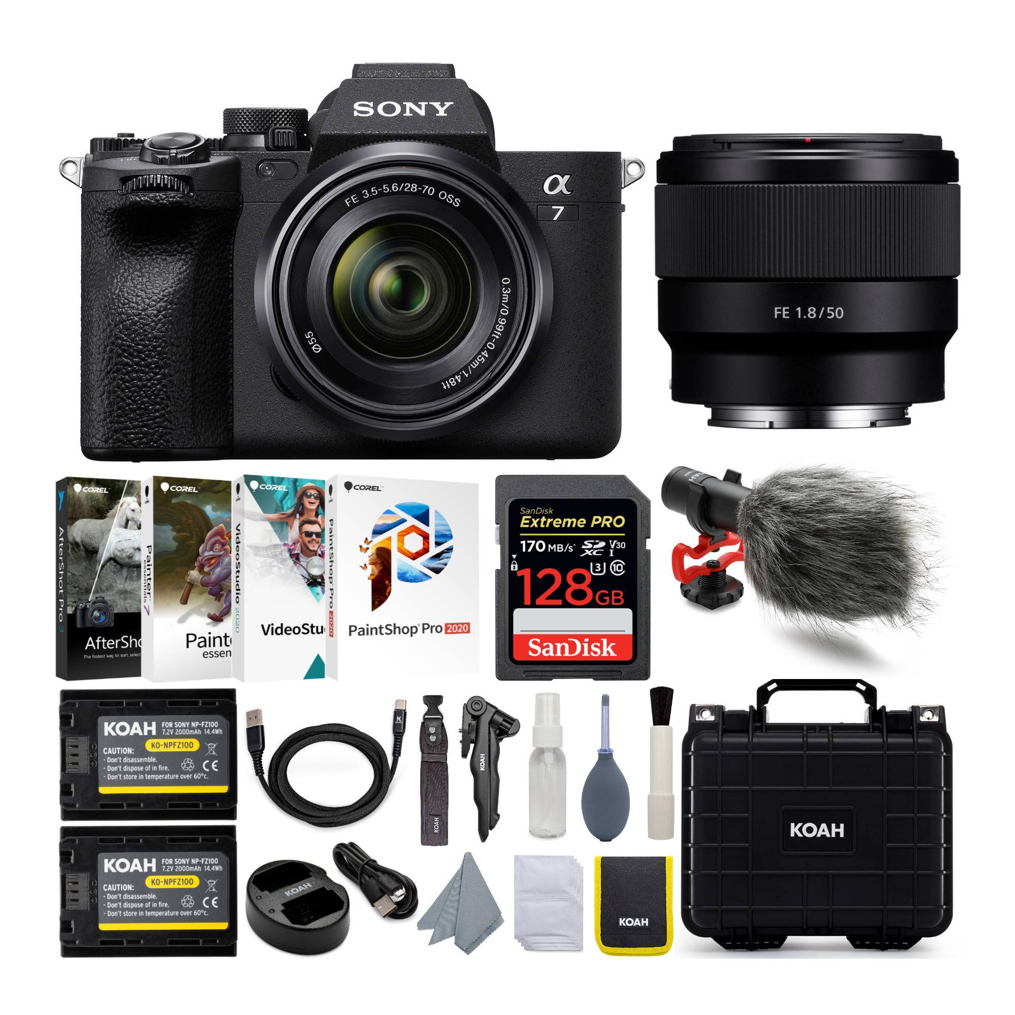 Sony Alpha 7 IV Full Frame Mirrorless Camera with 28-70mm and FE 50mm f/1.8 Lens Kit
