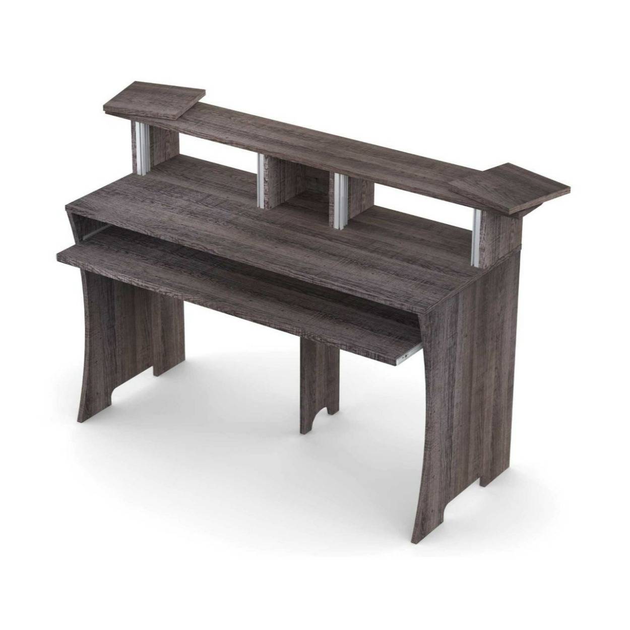 Glorious Workbench Multipurpose Working Console with Pull-Out Drawer (Driftwood) (Box 1 and 2)