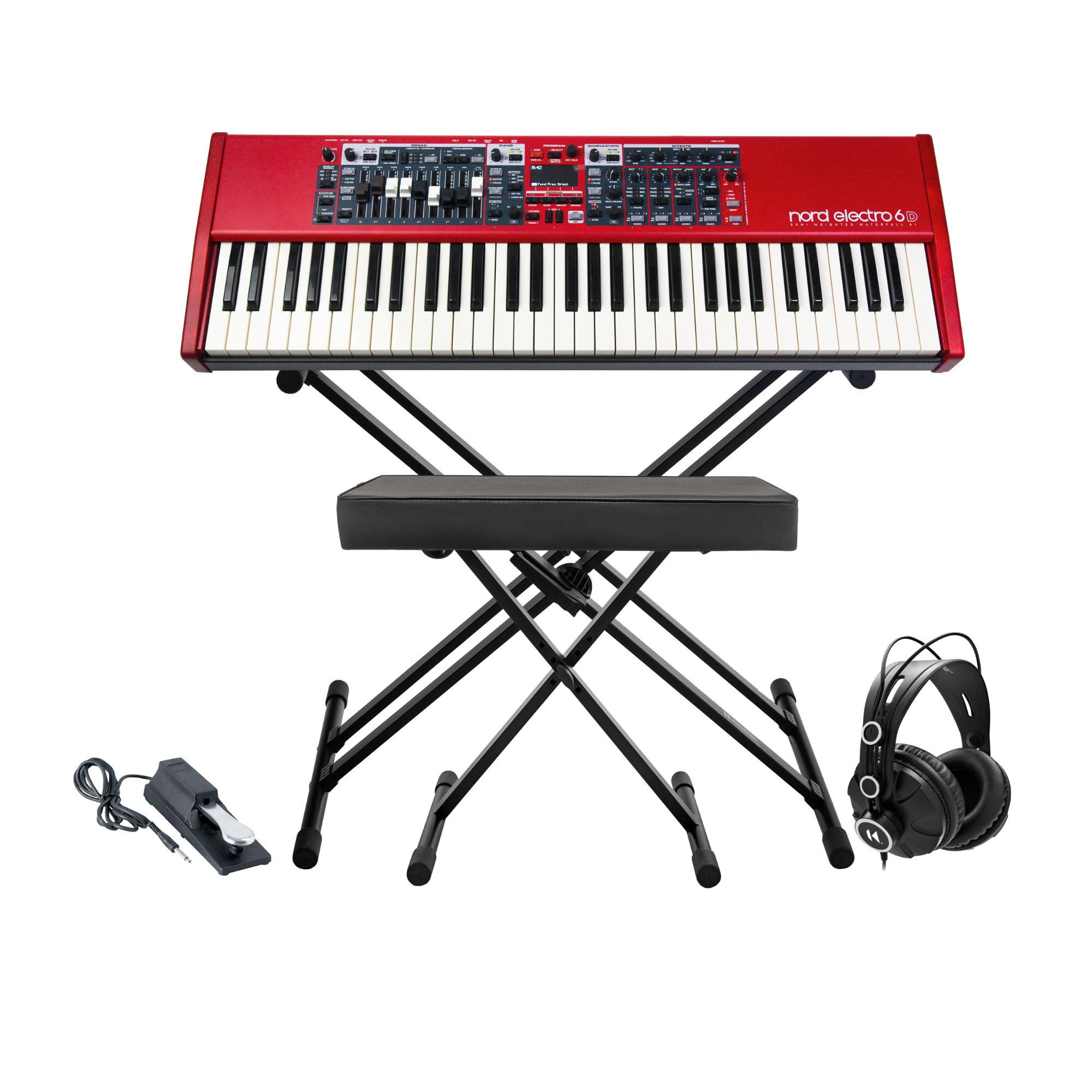 Nord Electro 6D 61 Key Keyboard with Stand, Bench, Sustain Pedal and Heaphones