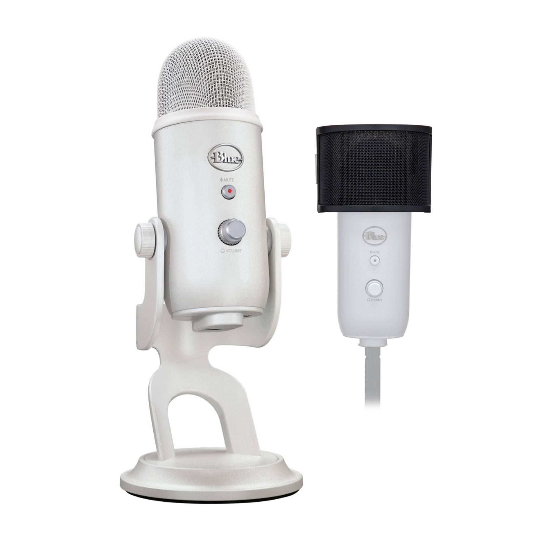 Blue Microphones Yeti USB Microphone (White Mist) with Knox Gear Pop Filter (Large)