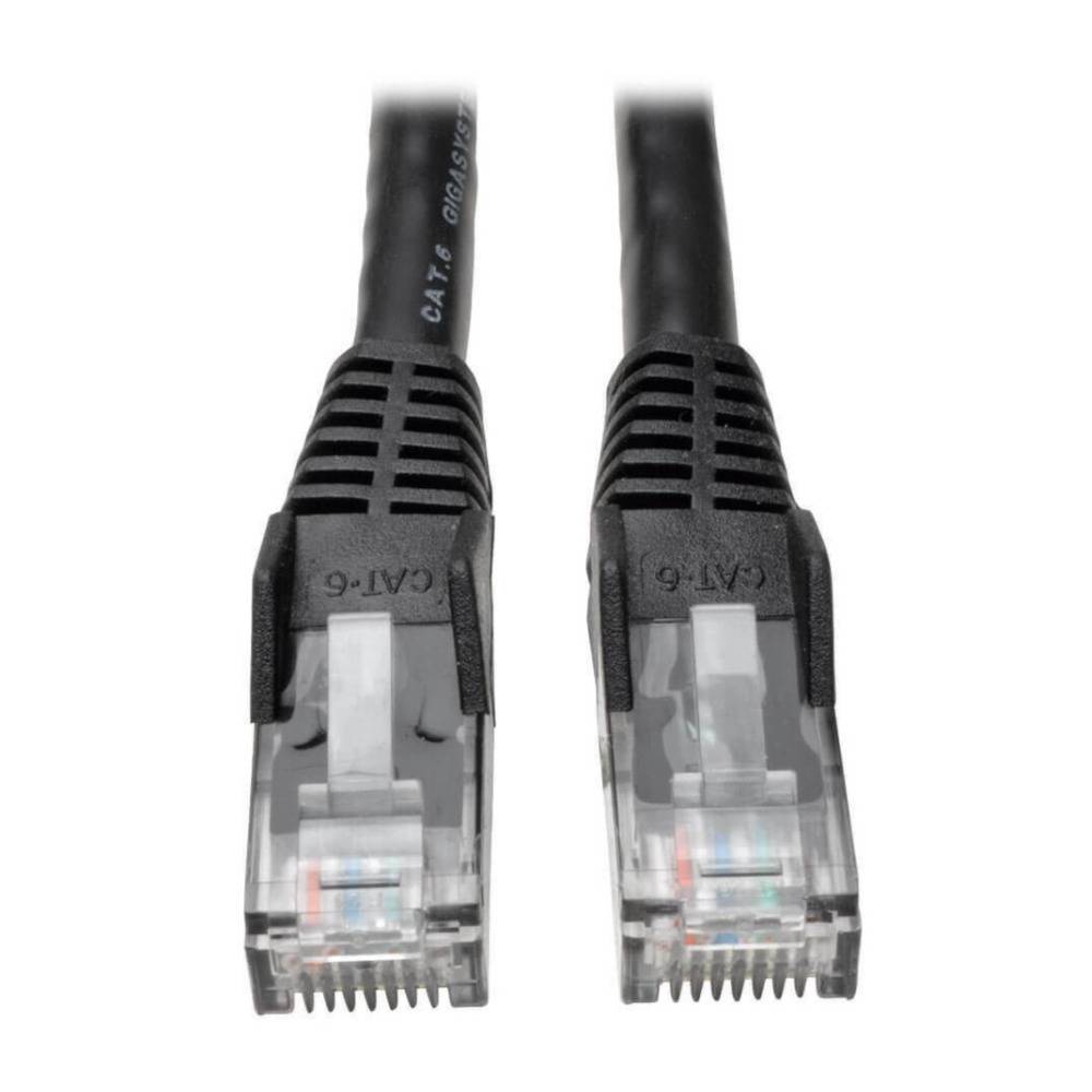 Tripp Lite Cat6 Gigabit Snagless Molded Patch 15-Feet Cable (RJ45 M/M, Black)