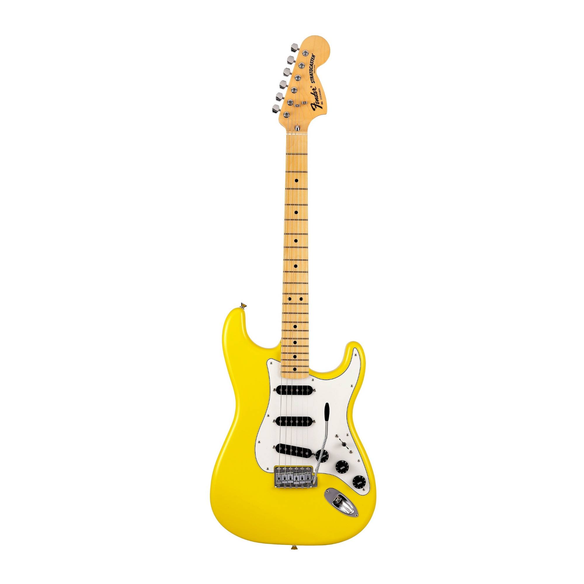 Fender Made in Japan Limited International Color Stratocaster Guitar with U Neck (Monaco Yellow)