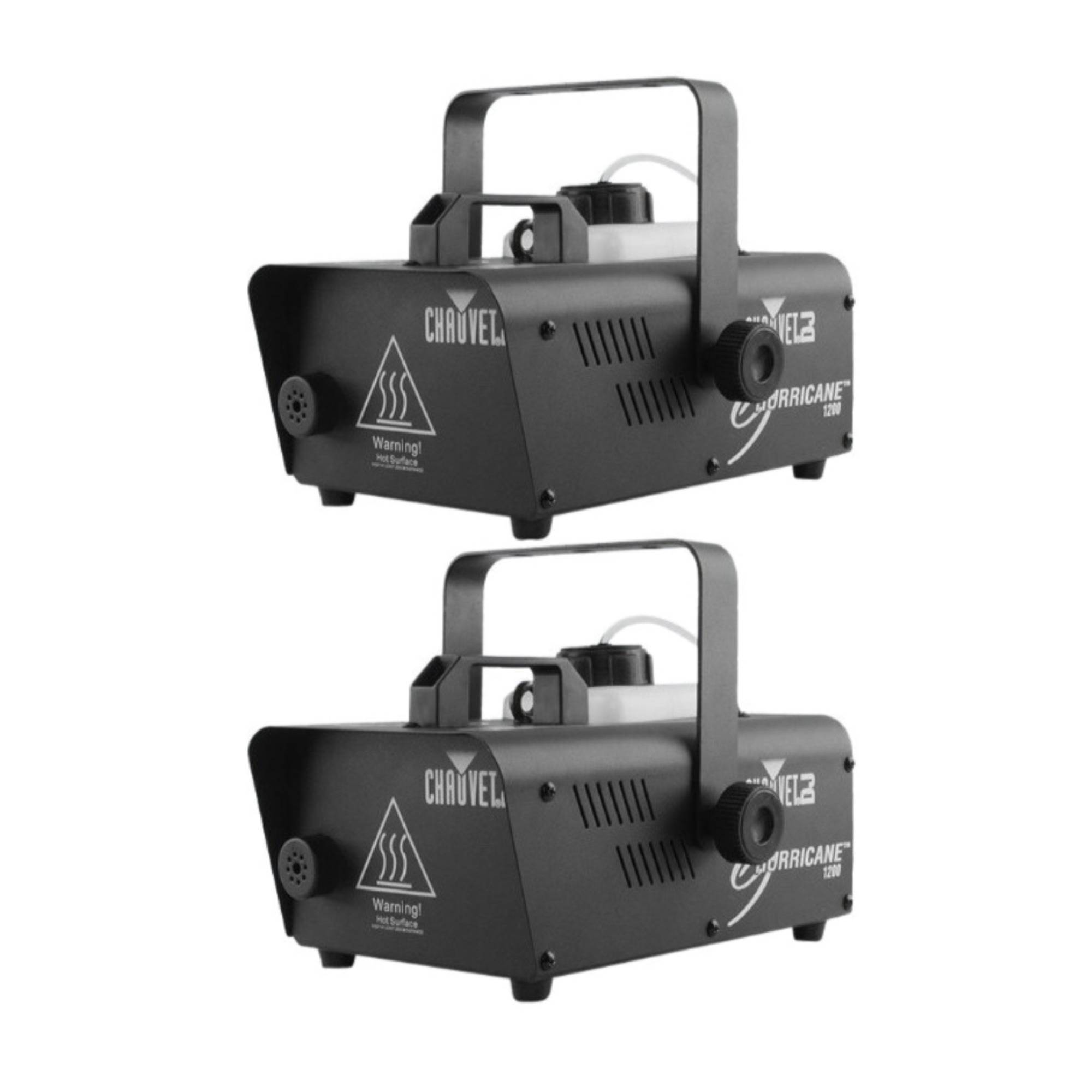 Chauvet DJ H1200 Compact and Lightweight Fog Machine with Timer Remote (Black, 2-Pack)