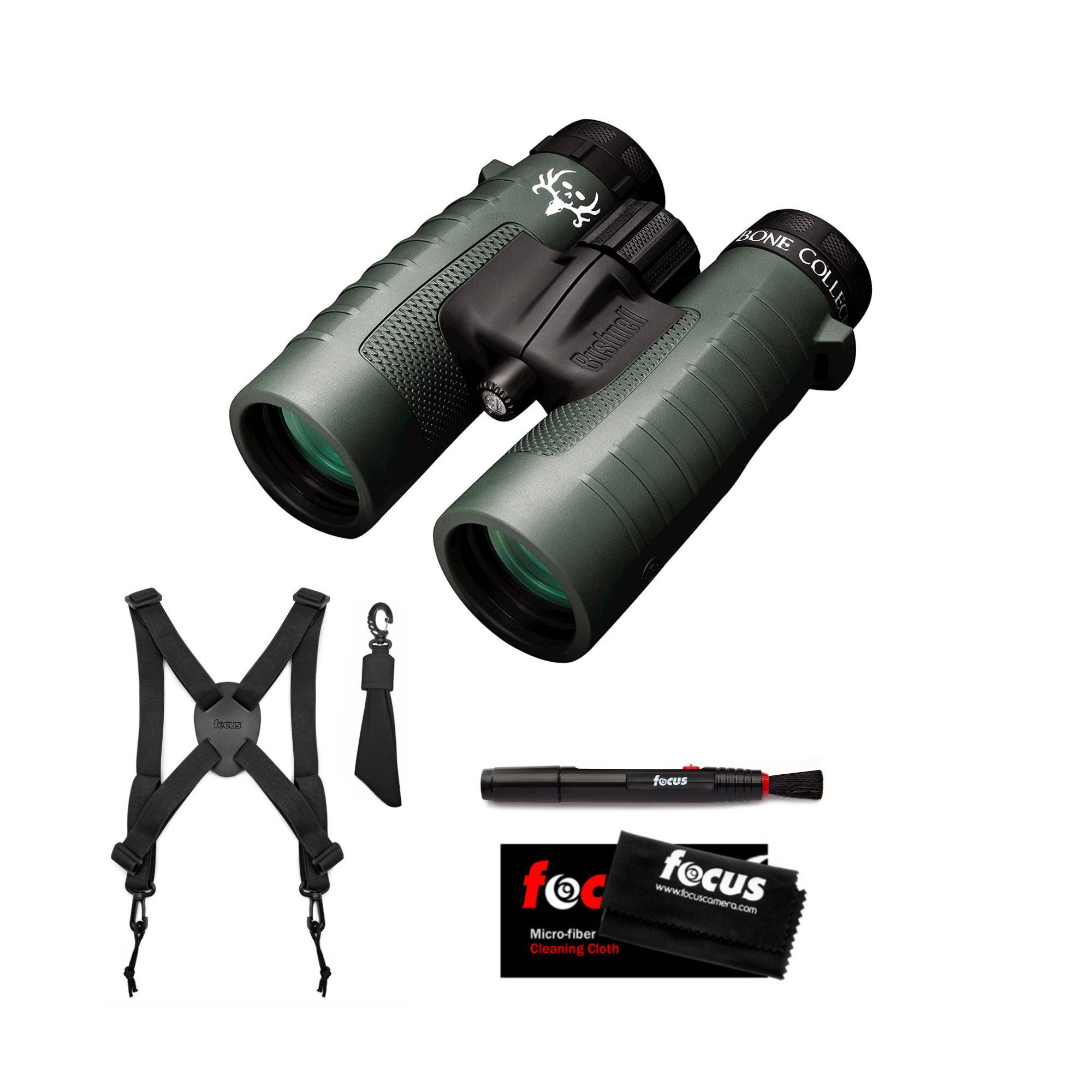 Bushnell Trophy 10x42 Waterproof Binoculars with Binocular Harness, Cleaning Pen and Cloth