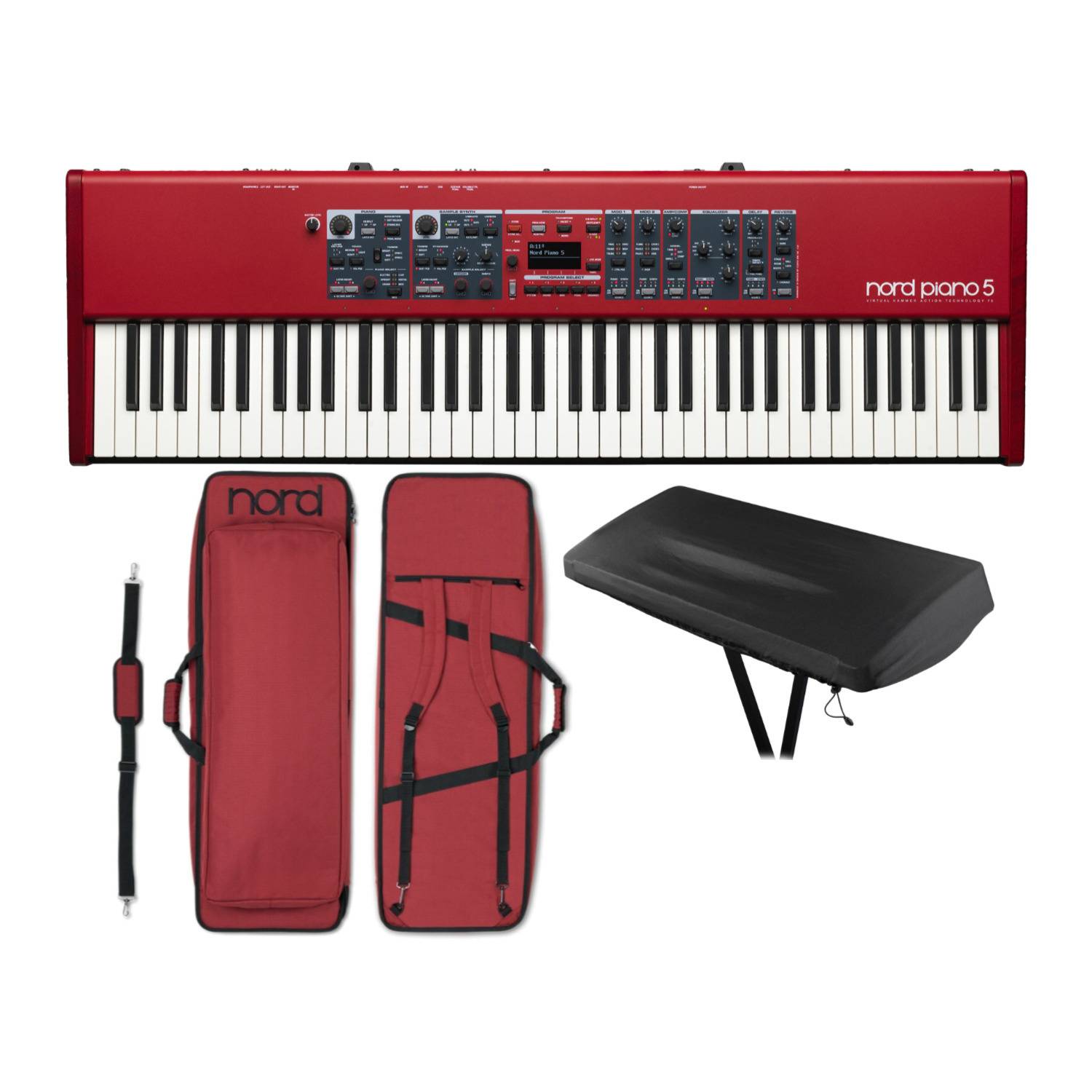 Nord Piano 5 73-Key Digital Piano with Soft Case and Keyboard Dust Cover Bundle