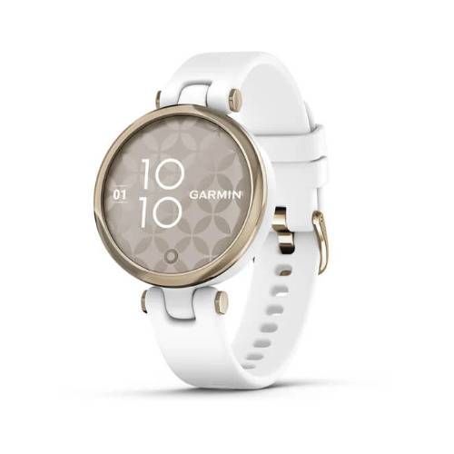 Garmin Lily Sport Smartwatch for Women (Cream Gold Bezel with White Case and Silicone Band)