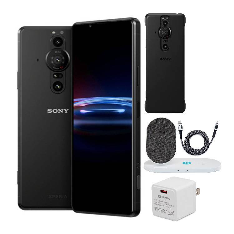 Sony Xperia PRO-I 5G Smartphone (1-Inch Image Sensor) Bundle with Leather Case & Wireless Charger