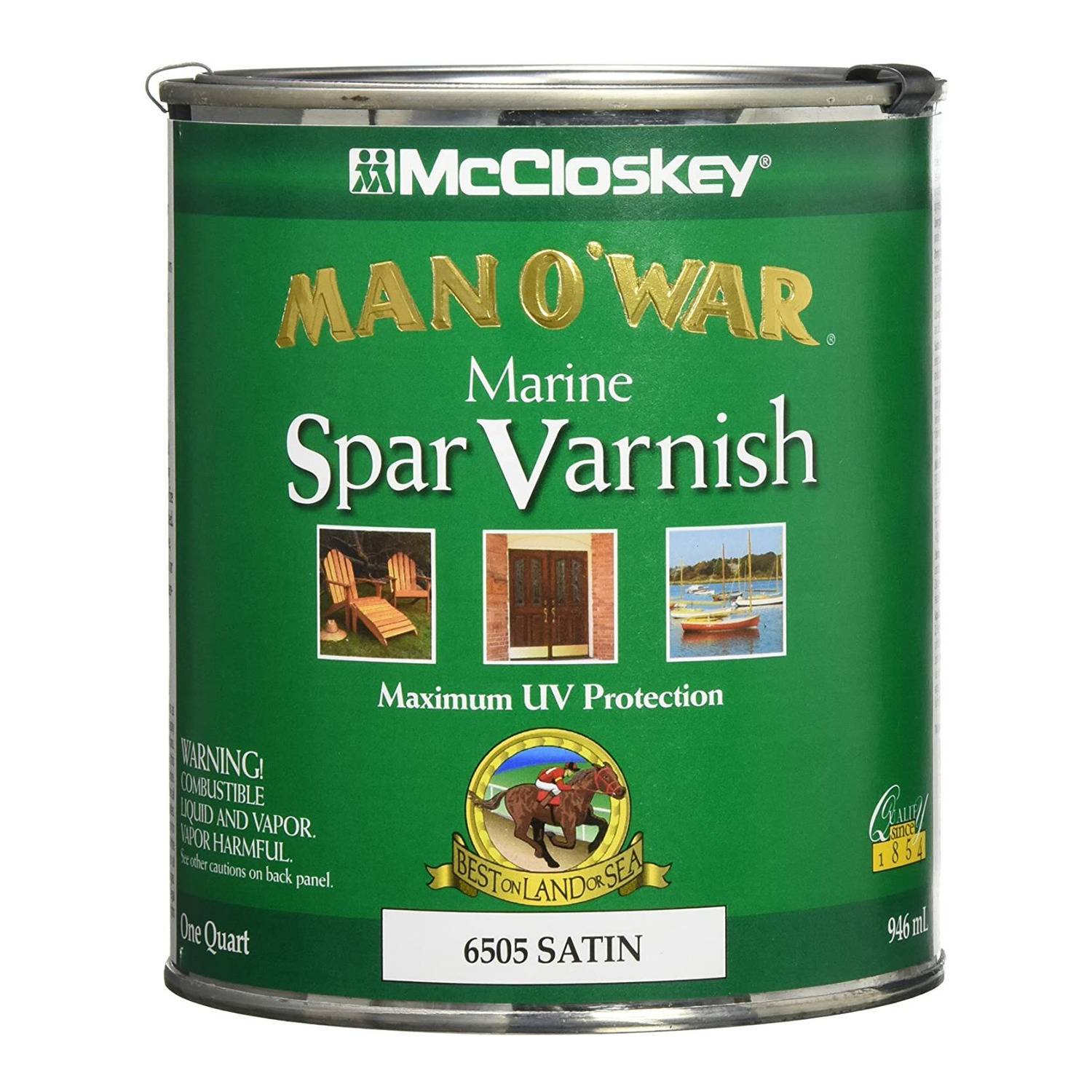 McCloskey Man O War Marine Spar Varnish (1-Quart, 6505 Satin)