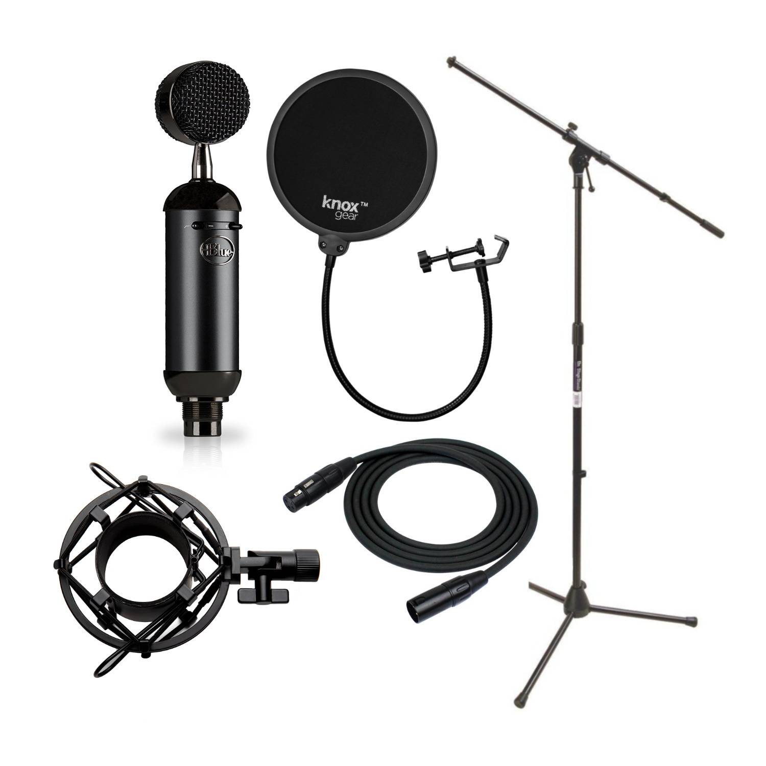 Blue Microphones Spark SL XLR Condenser Microphone with Microphone Stand and Accessories Bundle
