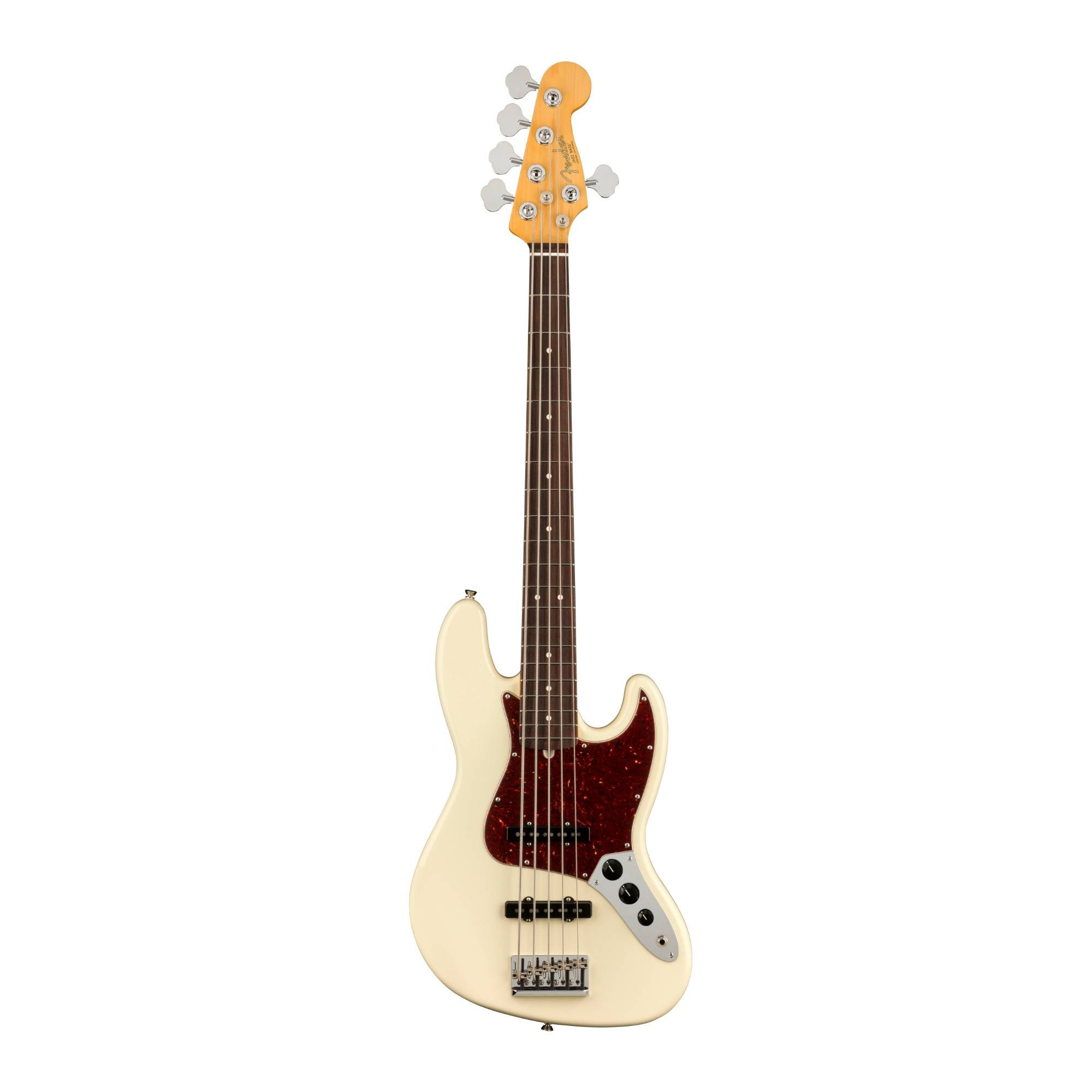 Fender American Professional II Jazz Bass Guitar V (Rosewood Fingerboard, Olympic White)