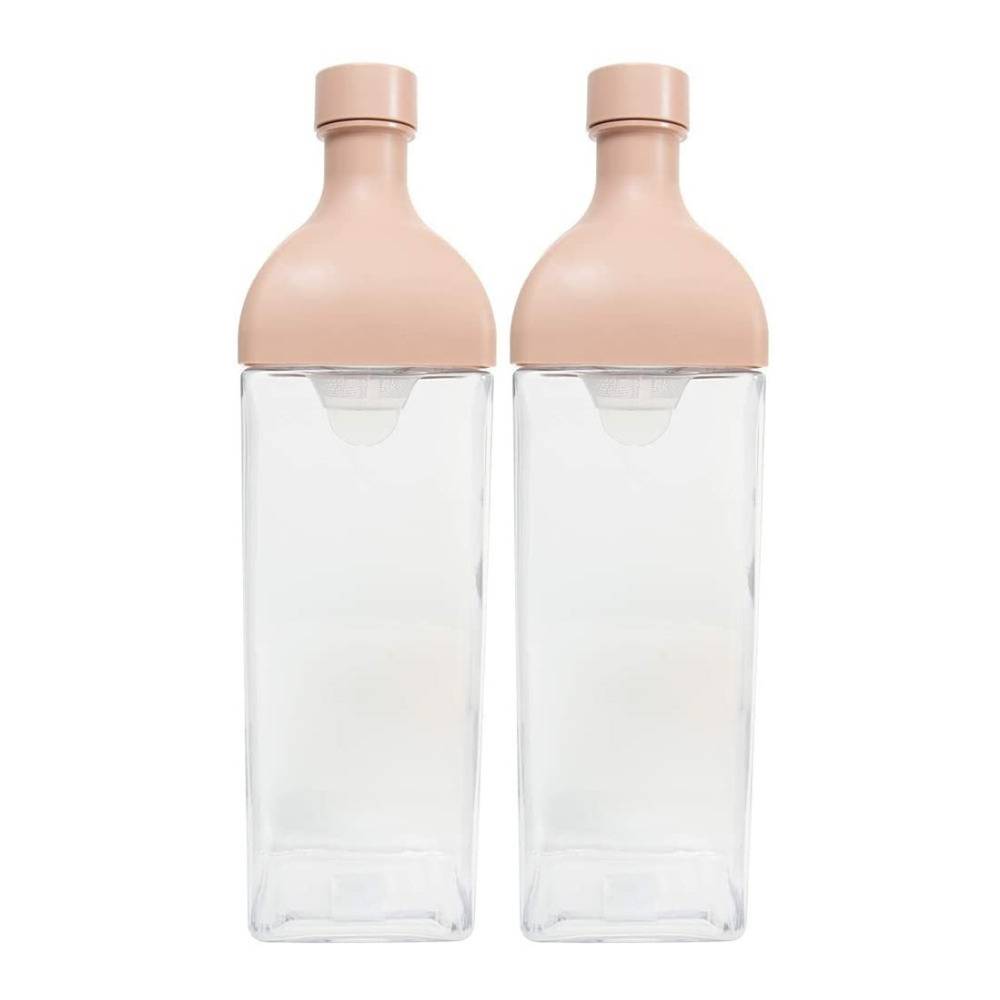 Hario Ka-Ku 1,200ml Cold Brew Tea Bottle (Smoky Pink, 2-Pack)