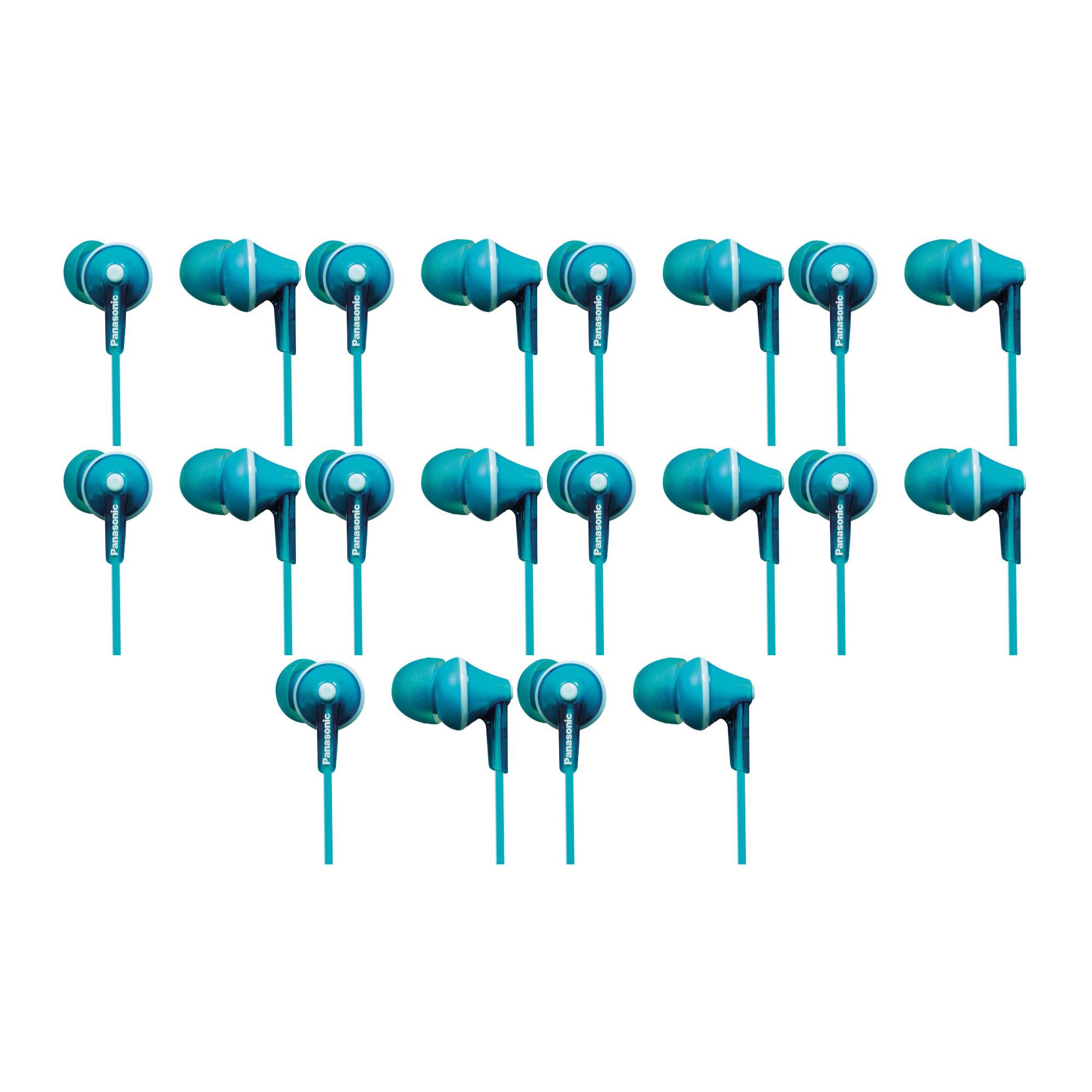 Panasonic ErgoFit In-Ear Earbud Headphones (Turquoise, 10-pack)