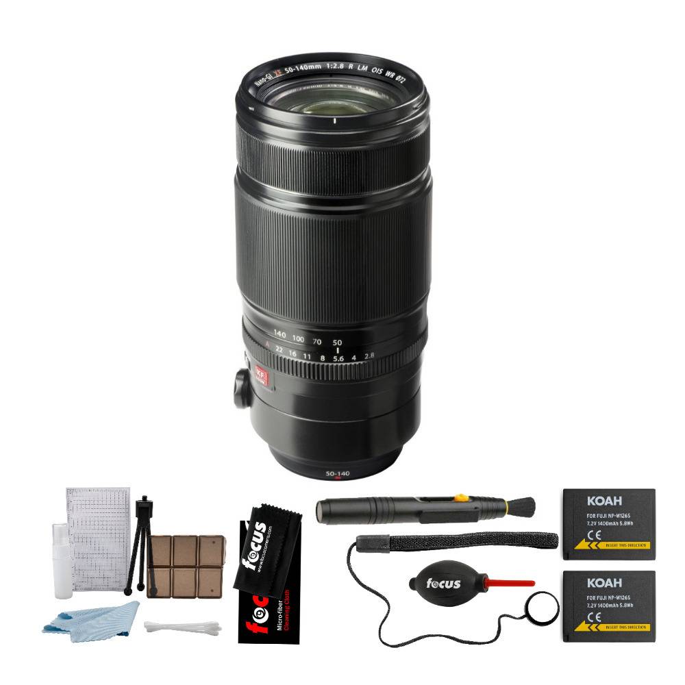 Fujifilm XF 50-140mm f/2.8 R LM OIS WR Lens (Black) with Cleaning Brush Tool and Accessories Bundle