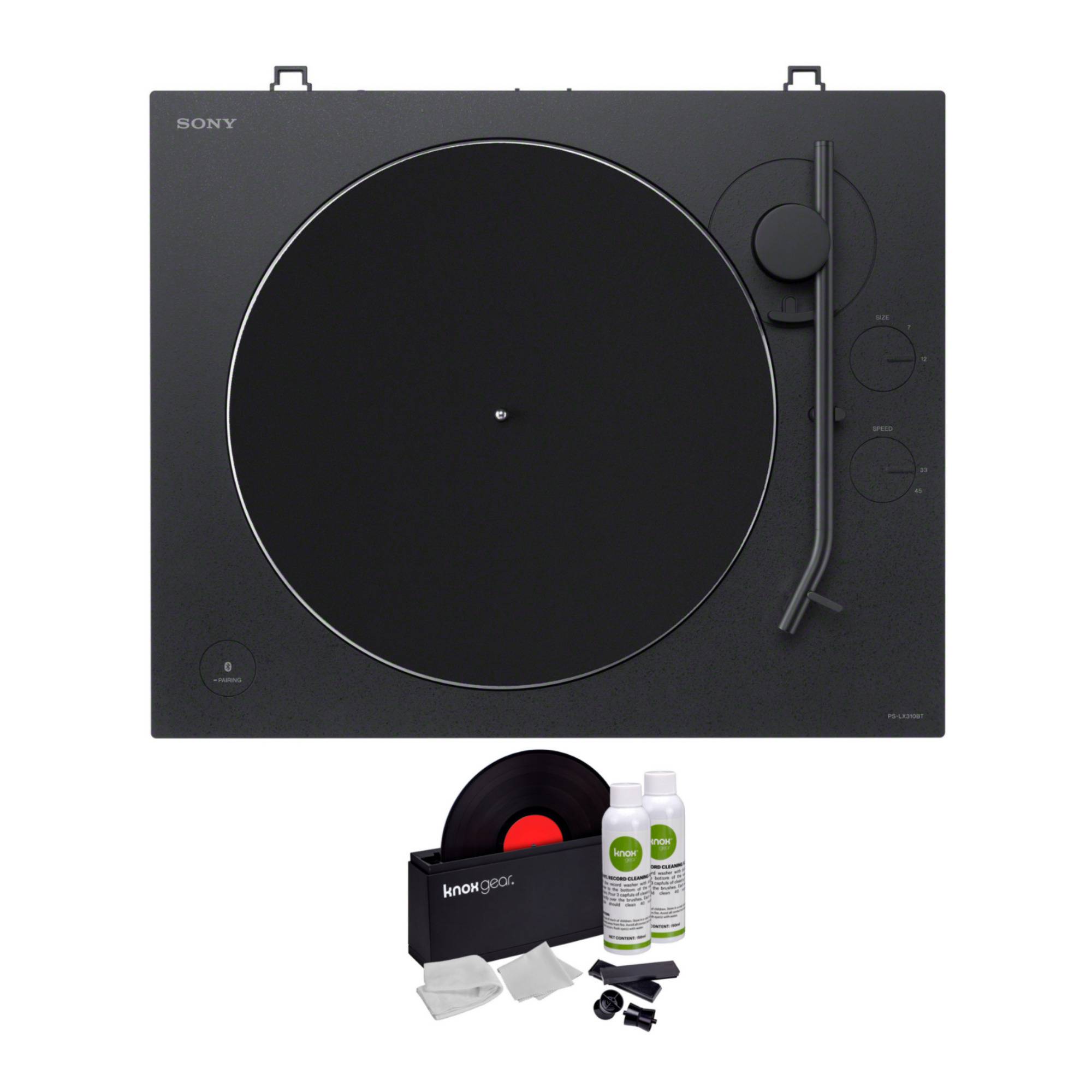 Sony PS-LX310BT Wireless Turntable with Vinyl Record Cleaner Kit Bundle