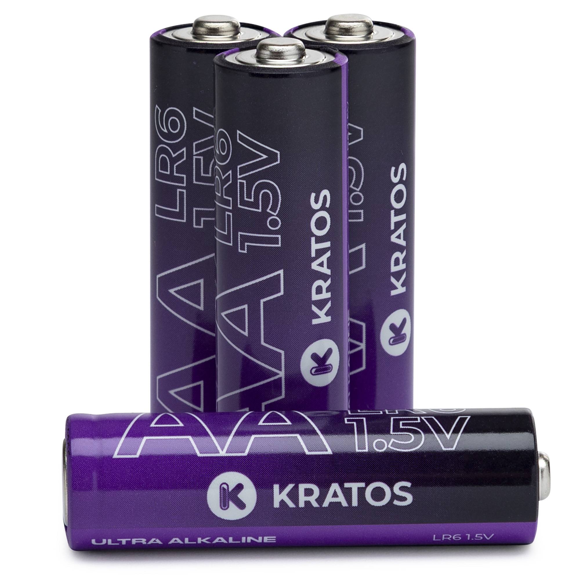 Kratos Power AA High-Performance Alkaline Batteries (4-Pack)