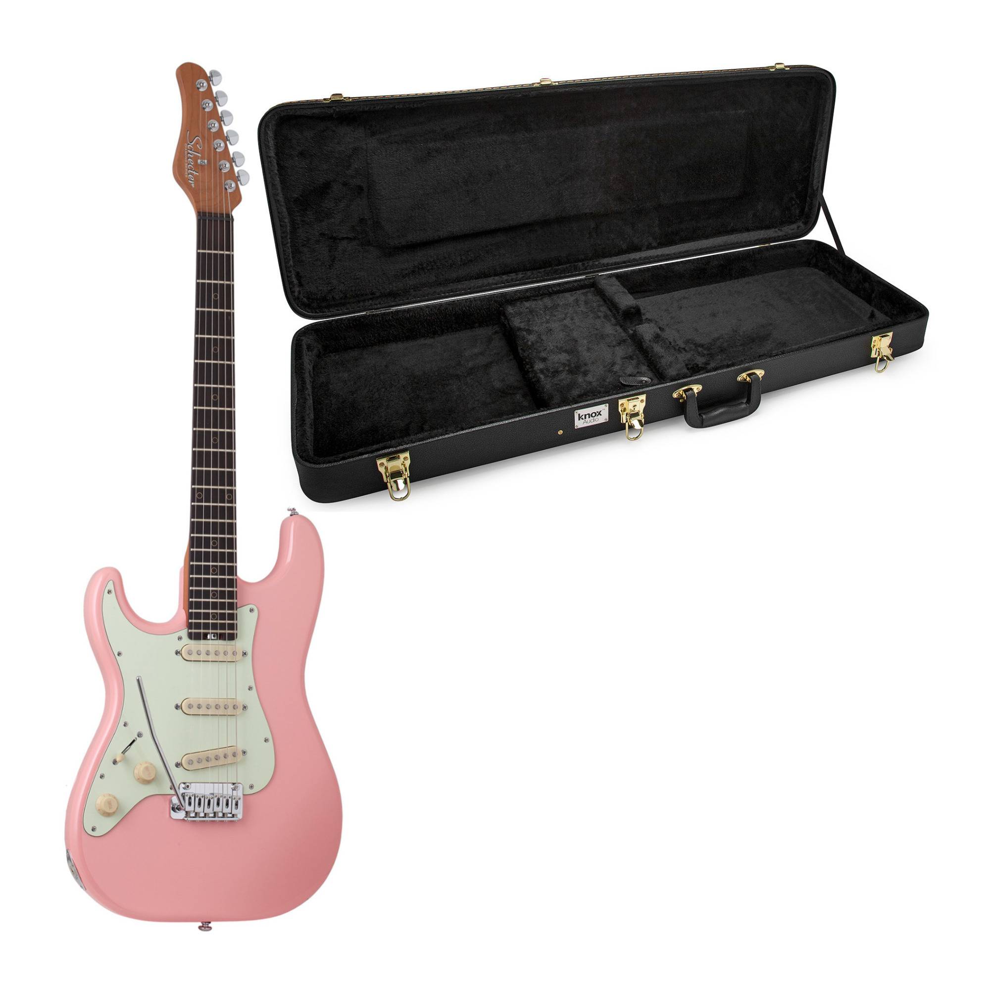 Schecter Nick Johnston Left-Hand Electric Guitar in Atomic Coral with Hard Case