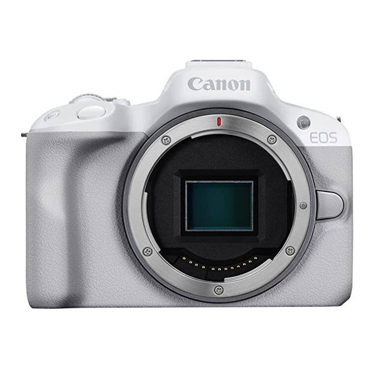 Canon EOS R50 Mirrorless Camera with 24.2 Megapixel CMOS Sensor, Dual Pixel CMOS AF II (White)