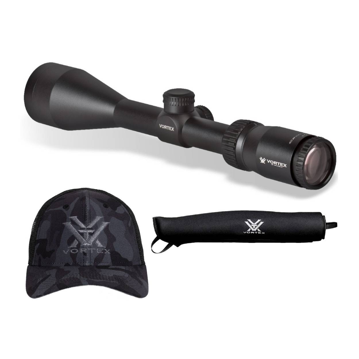 Vortex Crossfire II 3-9x50 Riflescope (Dead-Hold BDC MOA Reticle) with Sure Fit Cover and Cap