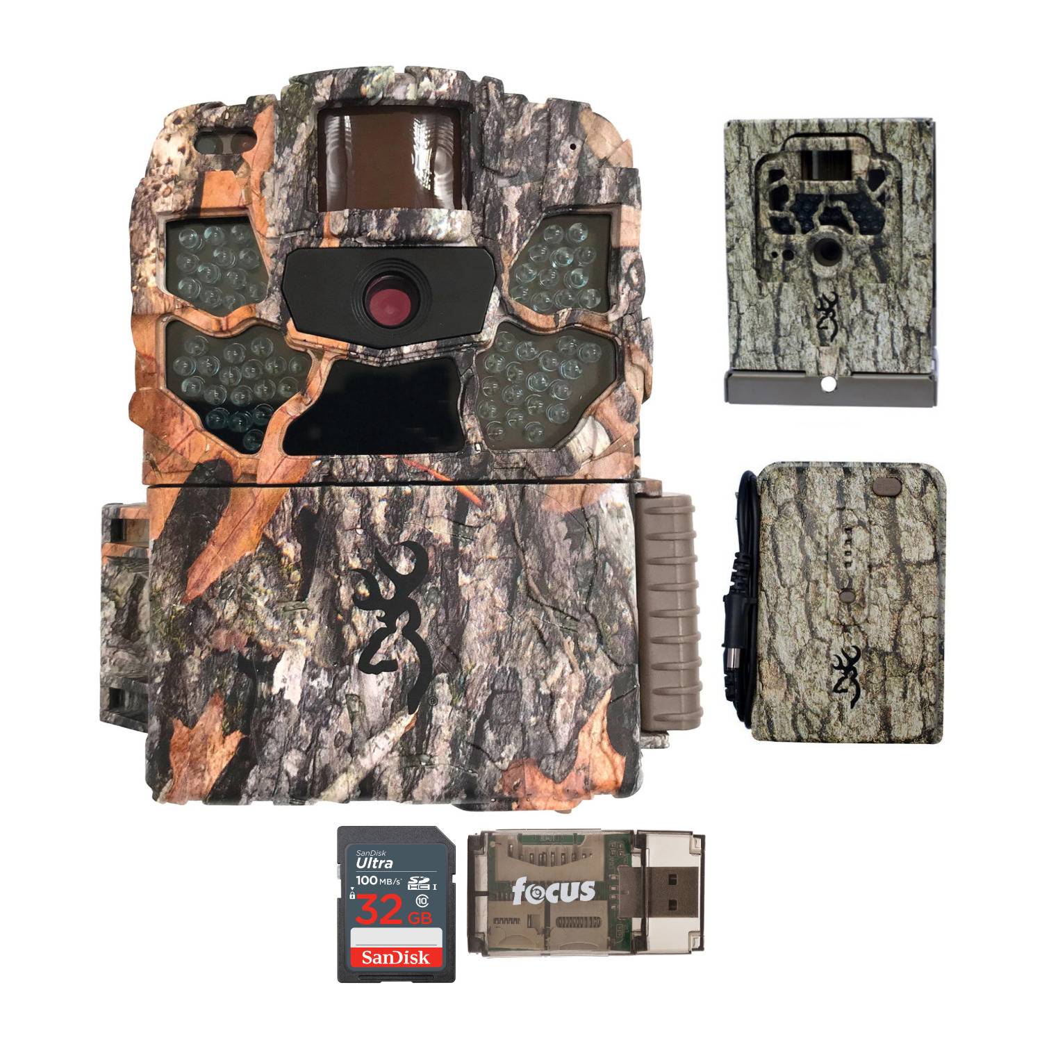 Browning Trail Cameras Strike Force Max HD Plus 20MP Trail Camera with Power Pack Bundle