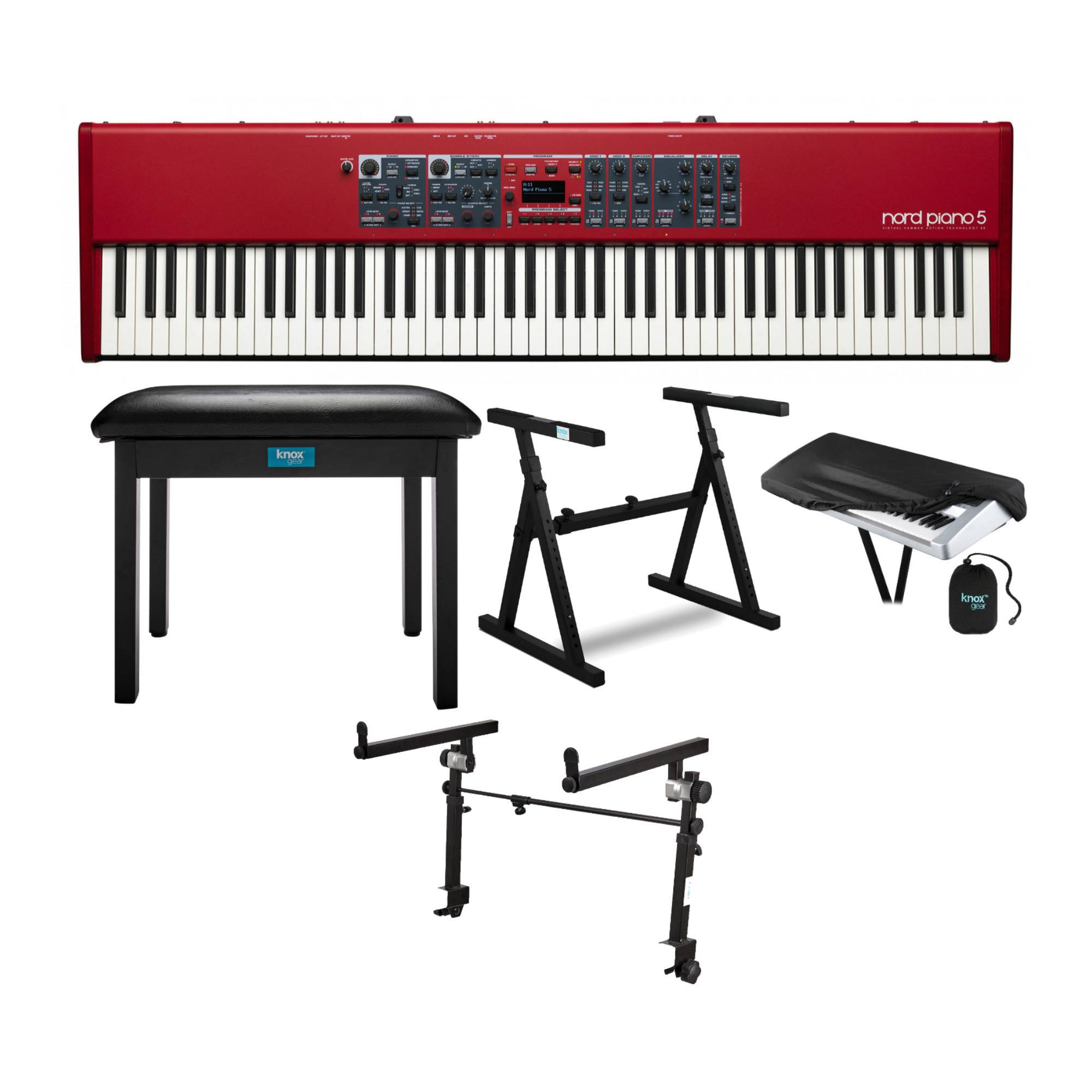 Nord Piano 5 88-Key Digital Piano with Bench, Keyboard Stand and Dust Cover Bundle