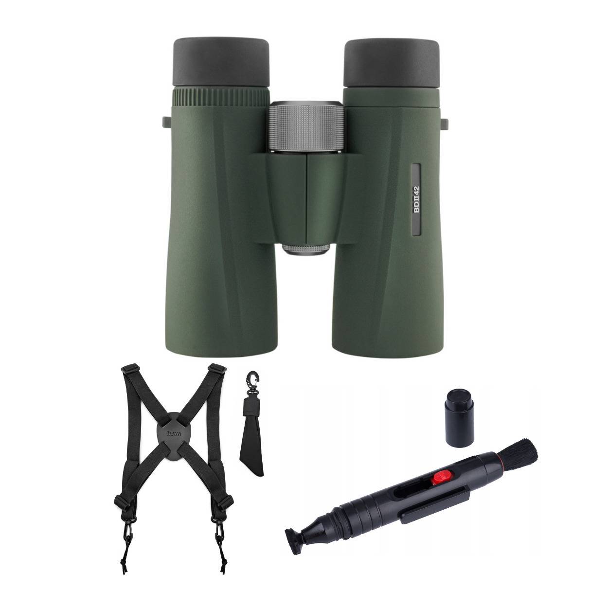 Kowa 10x42 BDII-XD Prominar Roof Prism Binoculars with Harness and Lens Pen