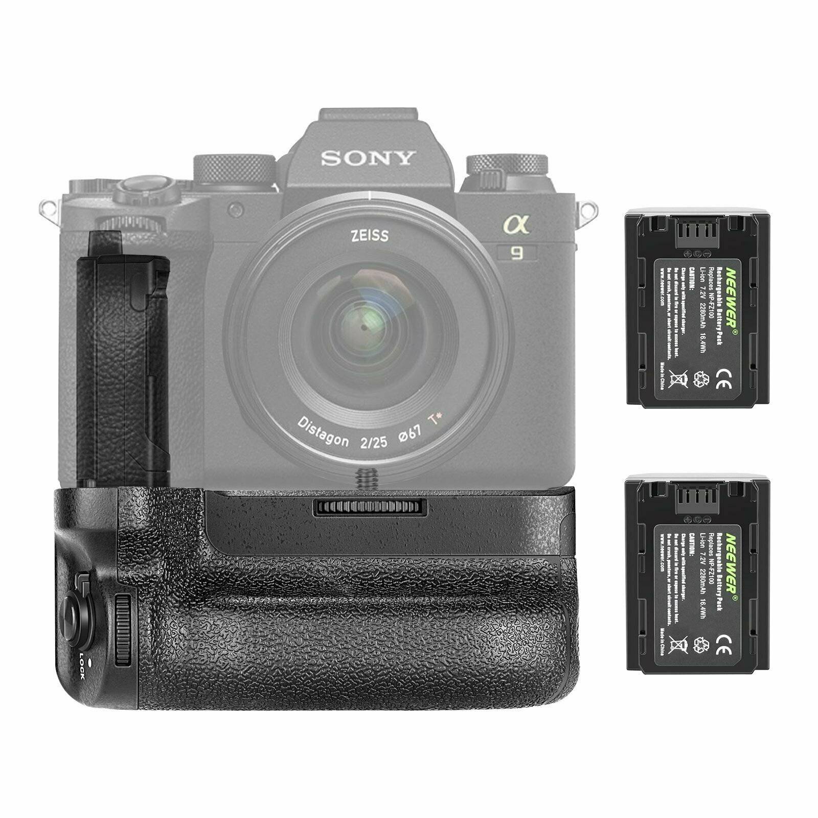 Neewer Vertical Battery Grip Compatible with Sony A9II A7IV A7RIV Cameras (Replacement for VG-C4EM)