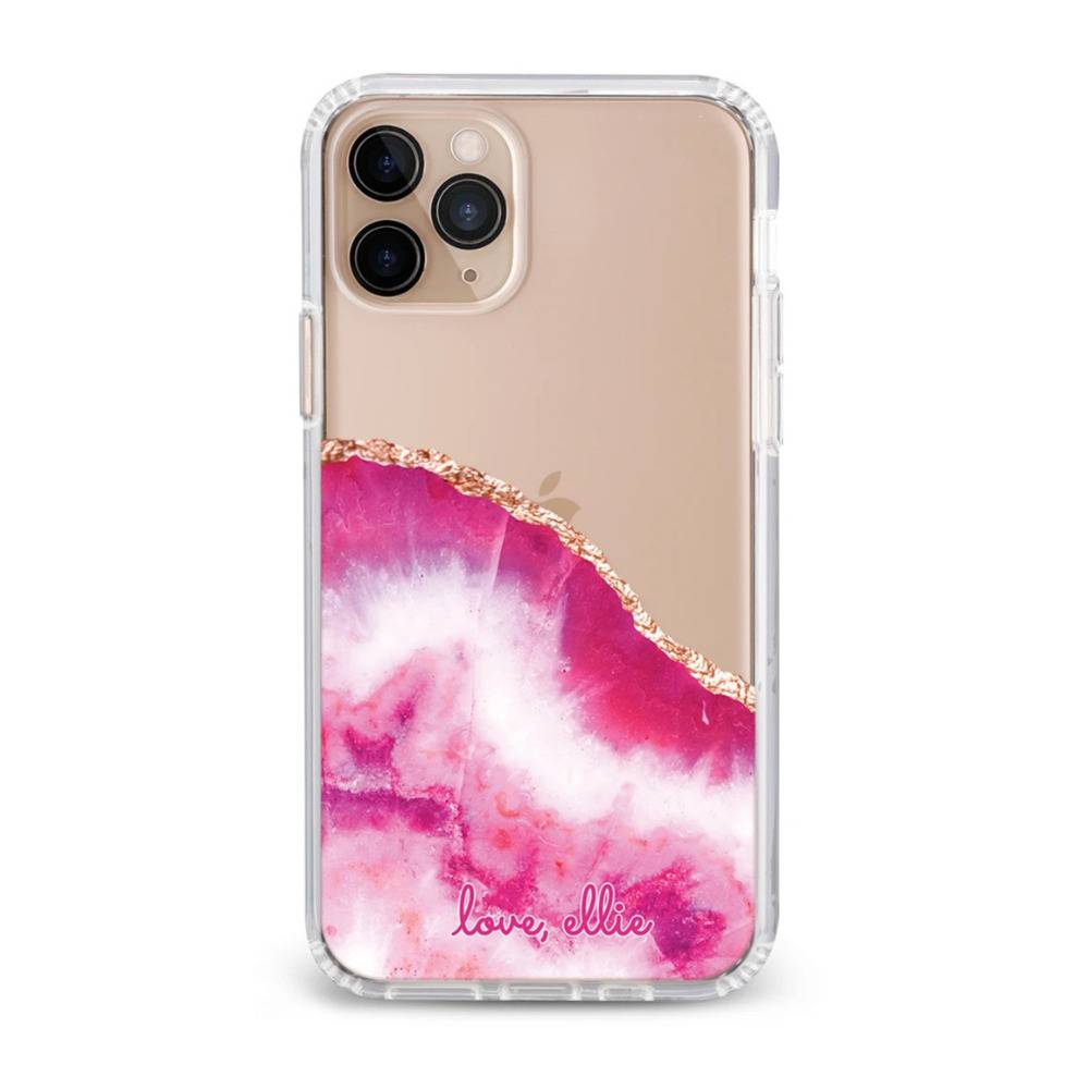 Ellie Los Angeles Love Ellie Pink and White Agate Phone Case for iPhone Xs Max/11 Pro Max