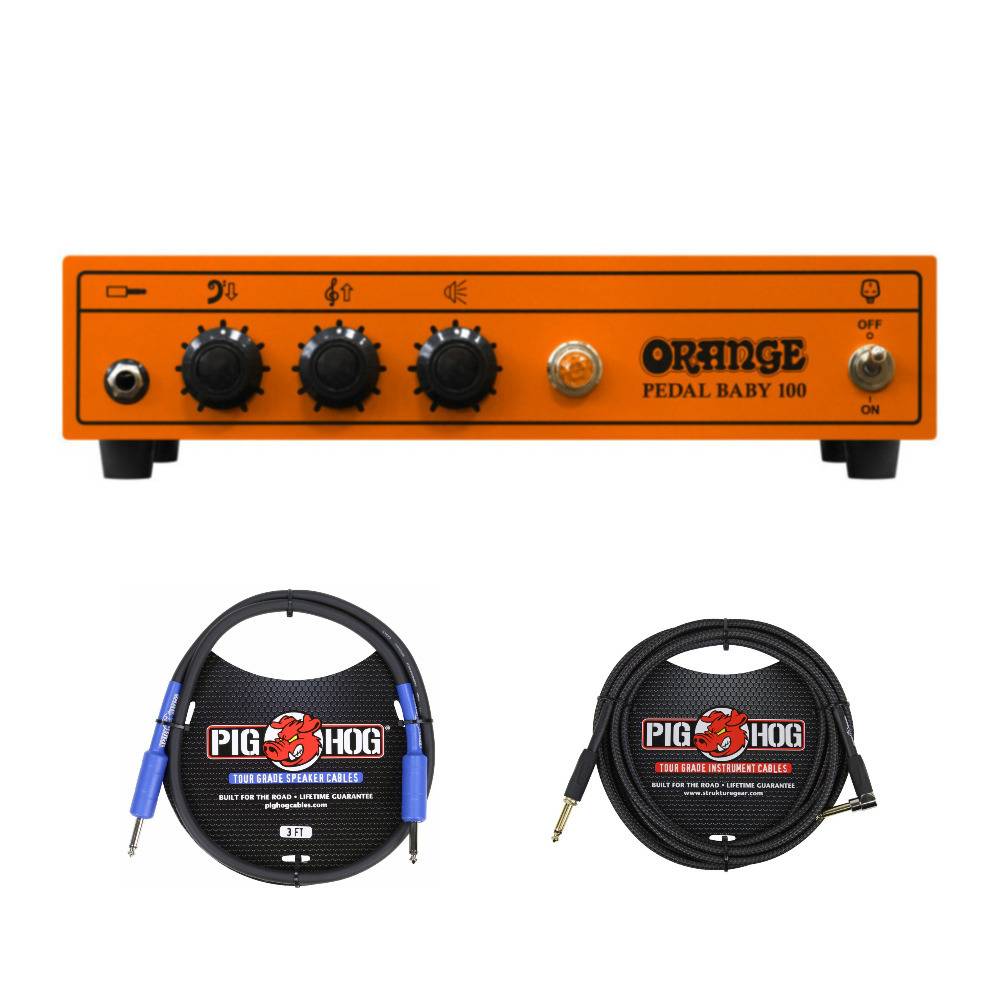 Orange Amps Pedal Baby 100 Guitar Amplifier with 10' Guitar Cable and 3' Speaker Cable