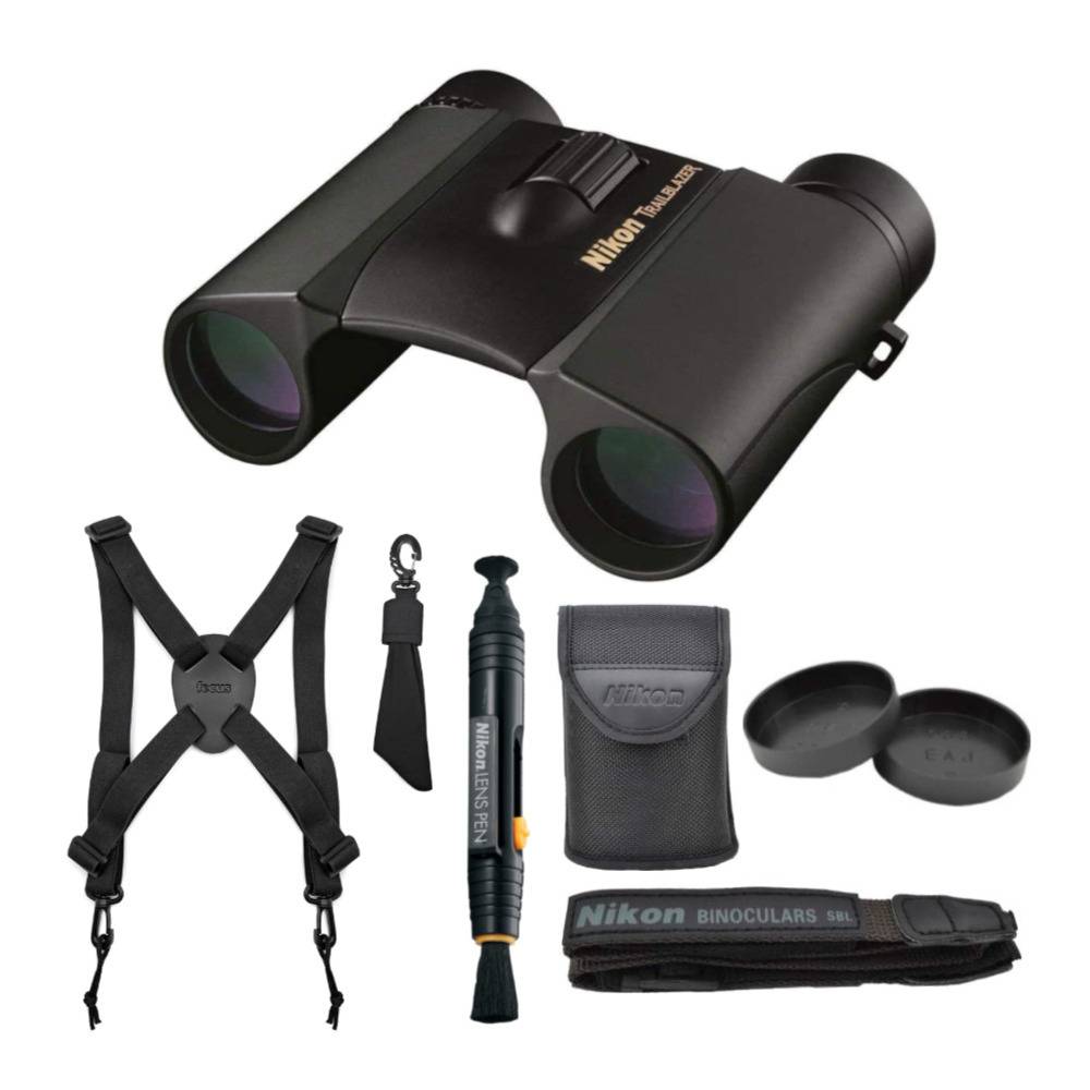 Nikon Trailblazer 10x25 ATB Binoculars with Binocular Harness and Cleaning System